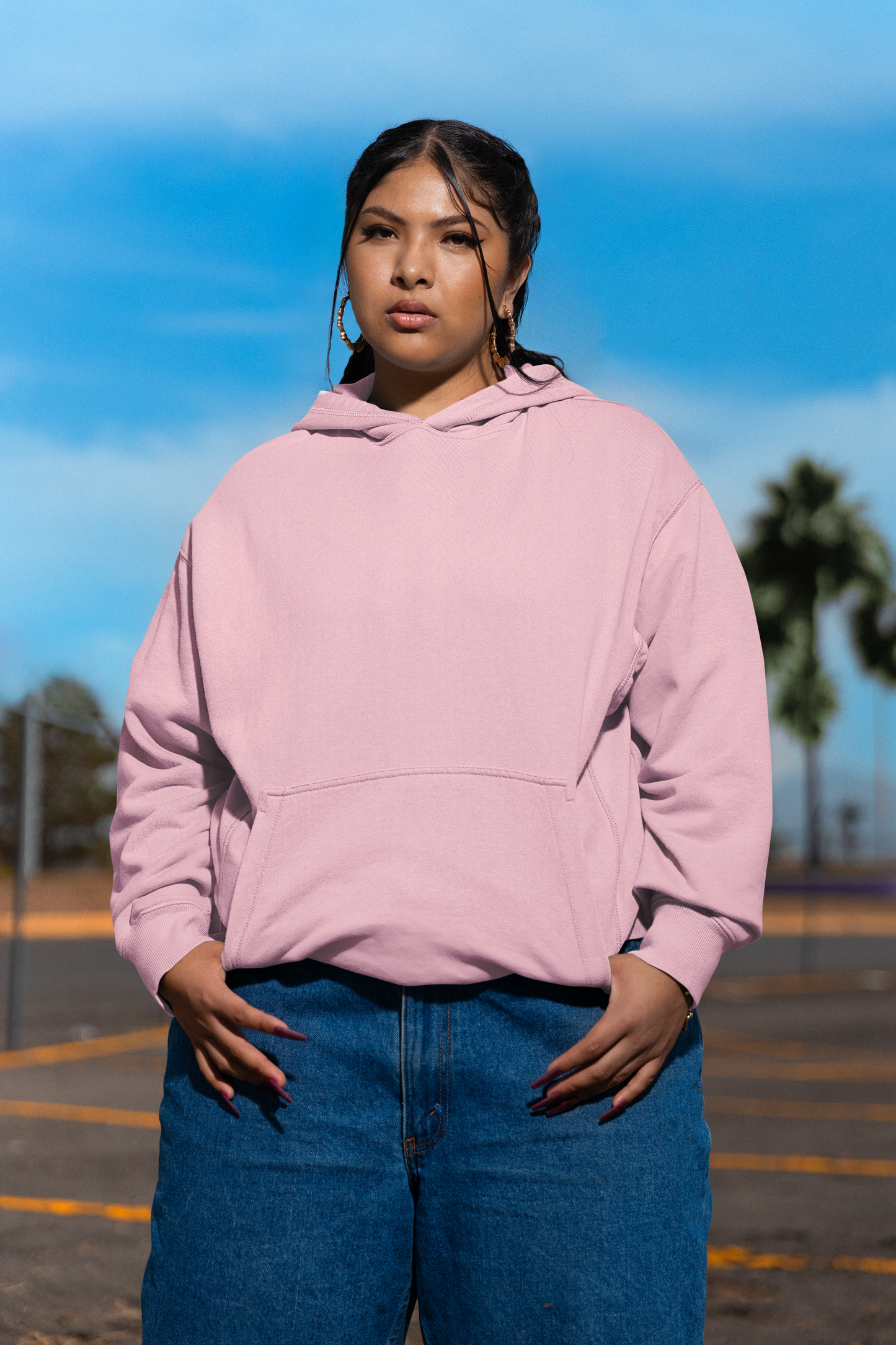 Unisex Oversized Hoodie Baby Pink