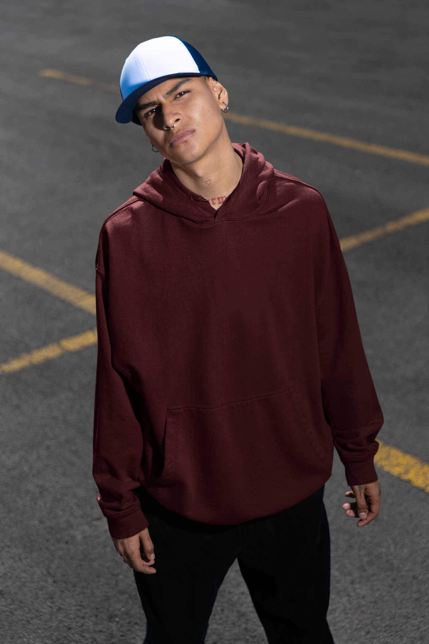 Unisex Oversized Hoodie Maroon