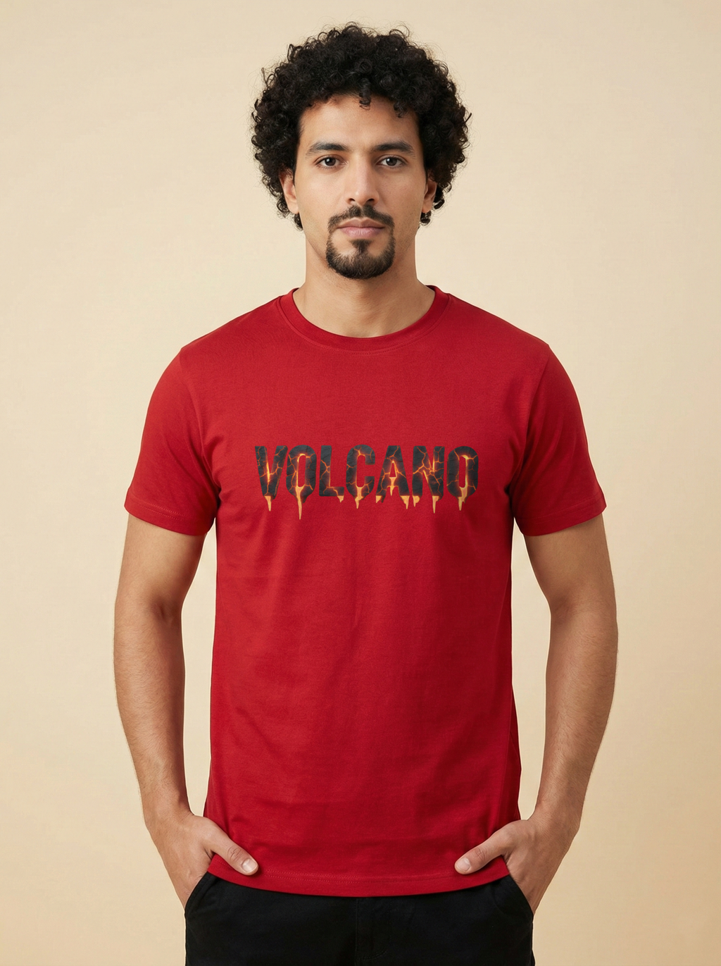 Volcano Classic Crew Tee Red
