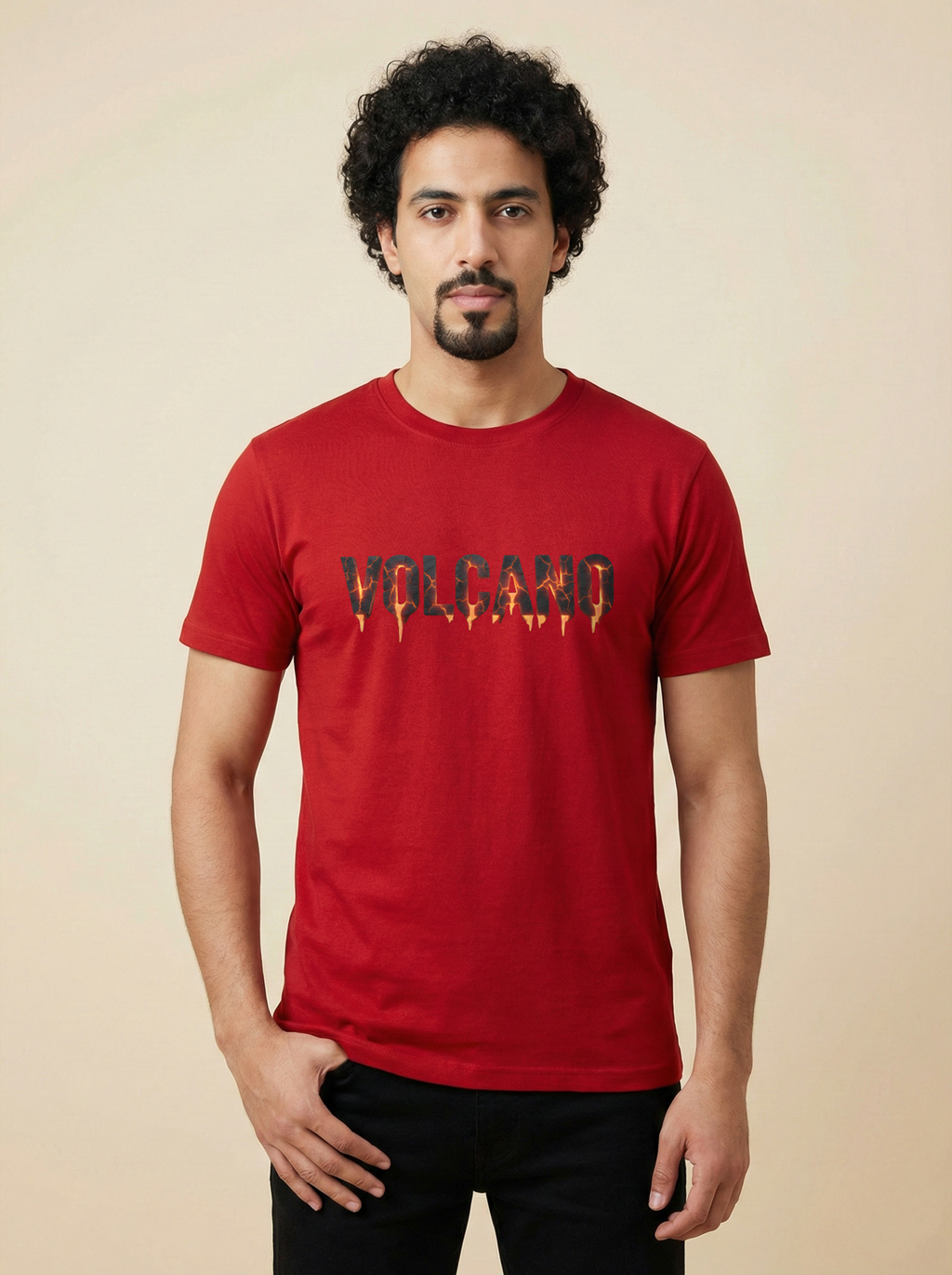 Volcano Classic Crew Tee Red
