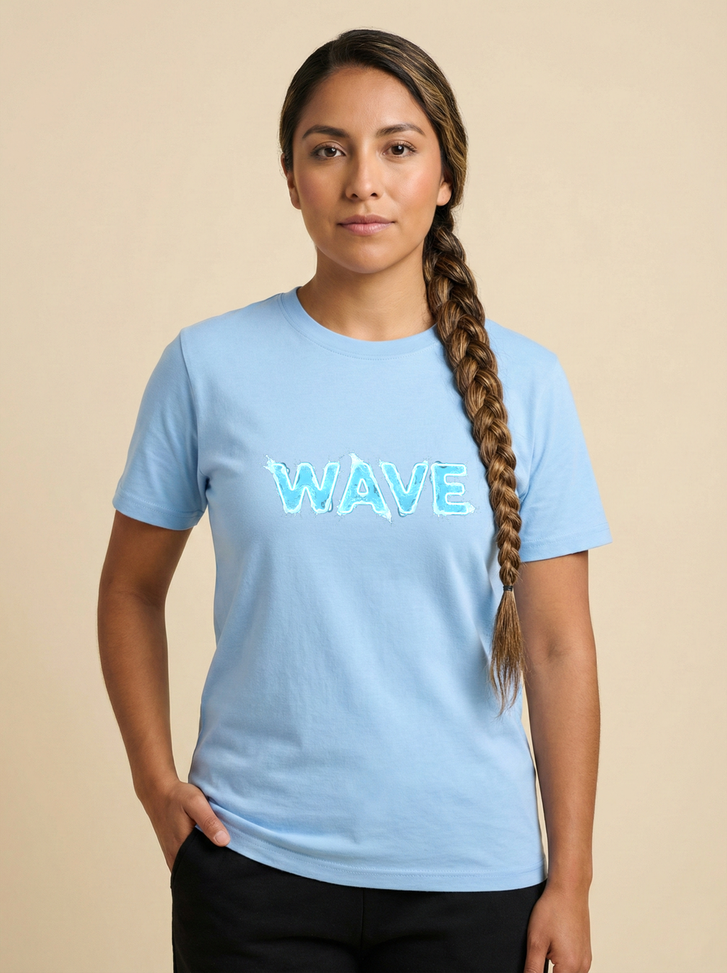 Wave Classic Crew Tee Baby Blue