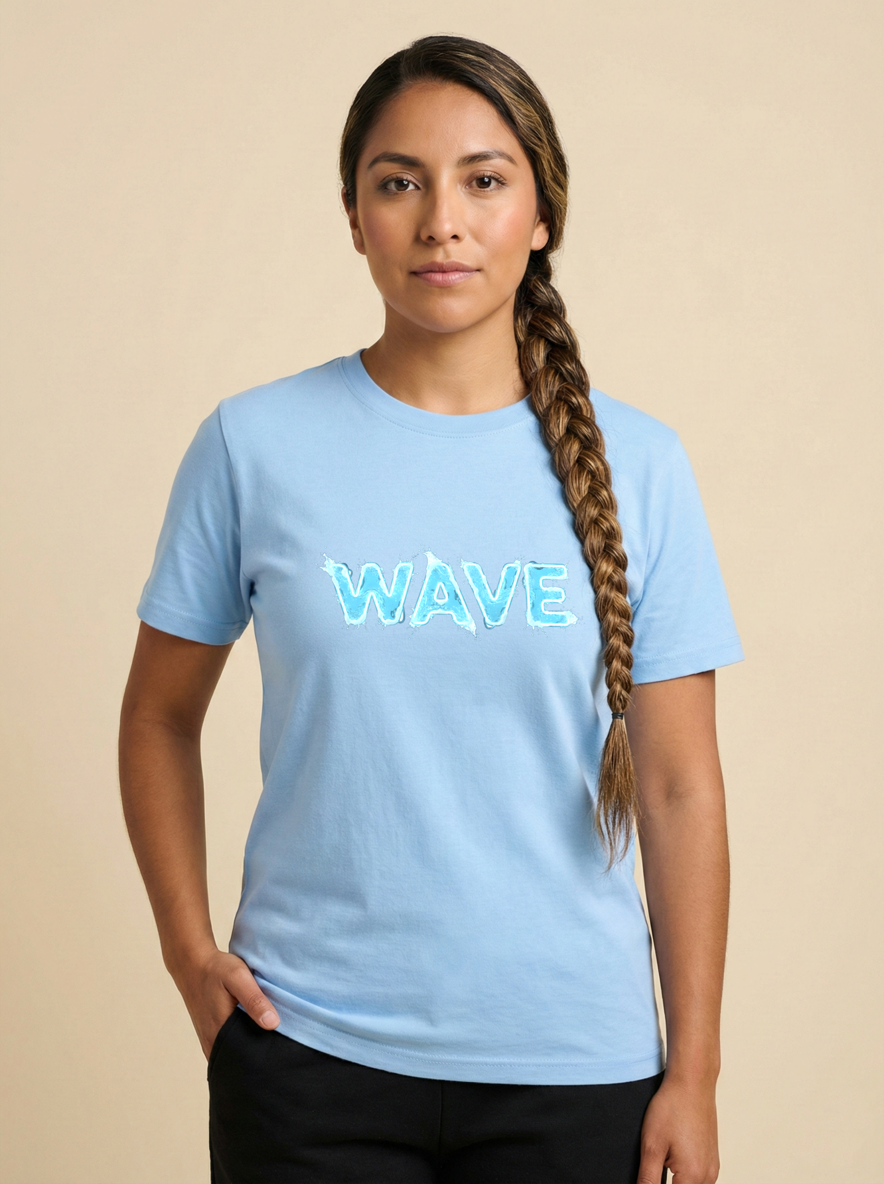 Wave Classic Crew Tee Baby Blue
