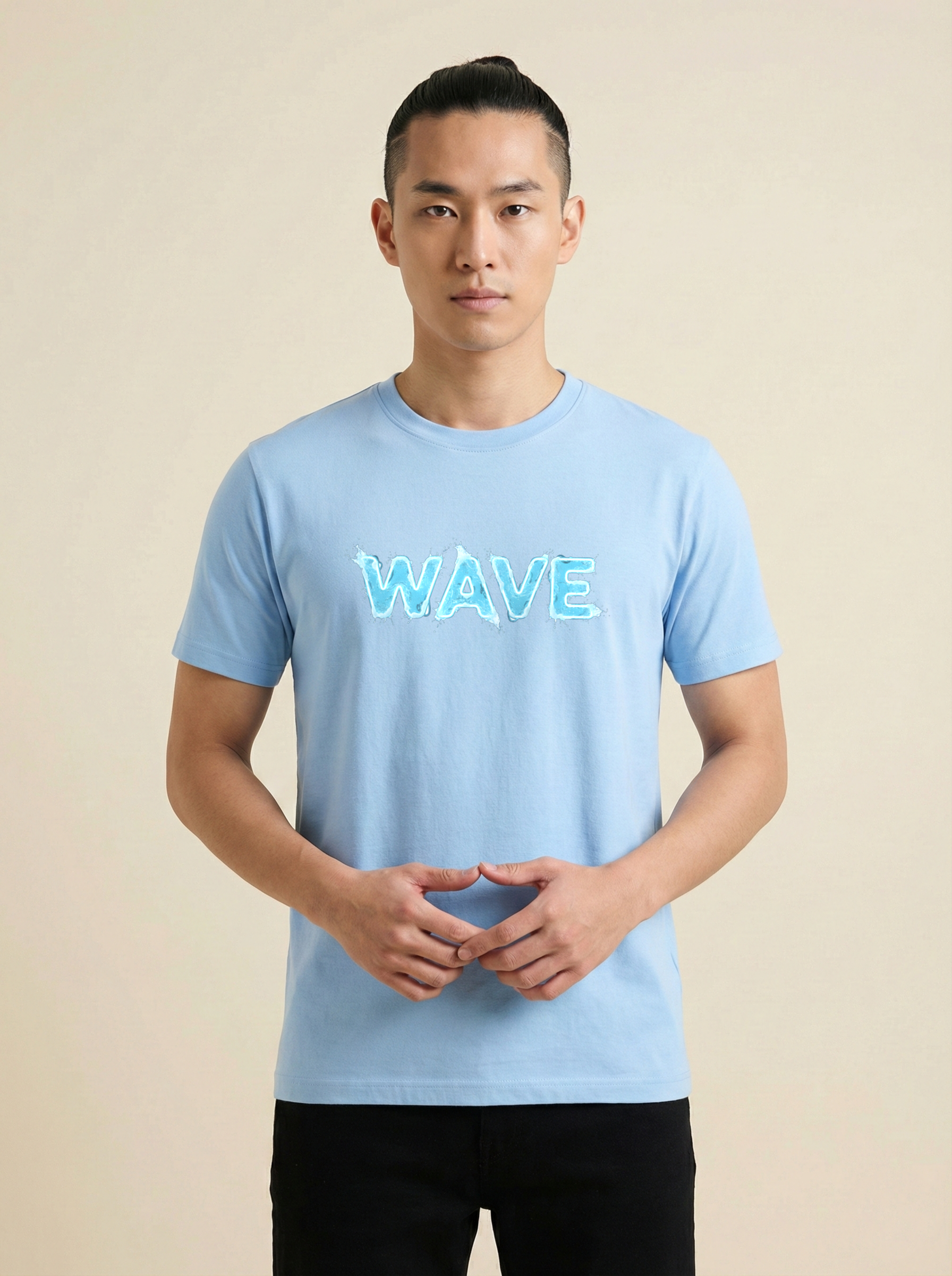 Wave Classic Crew Tee Baby Blue