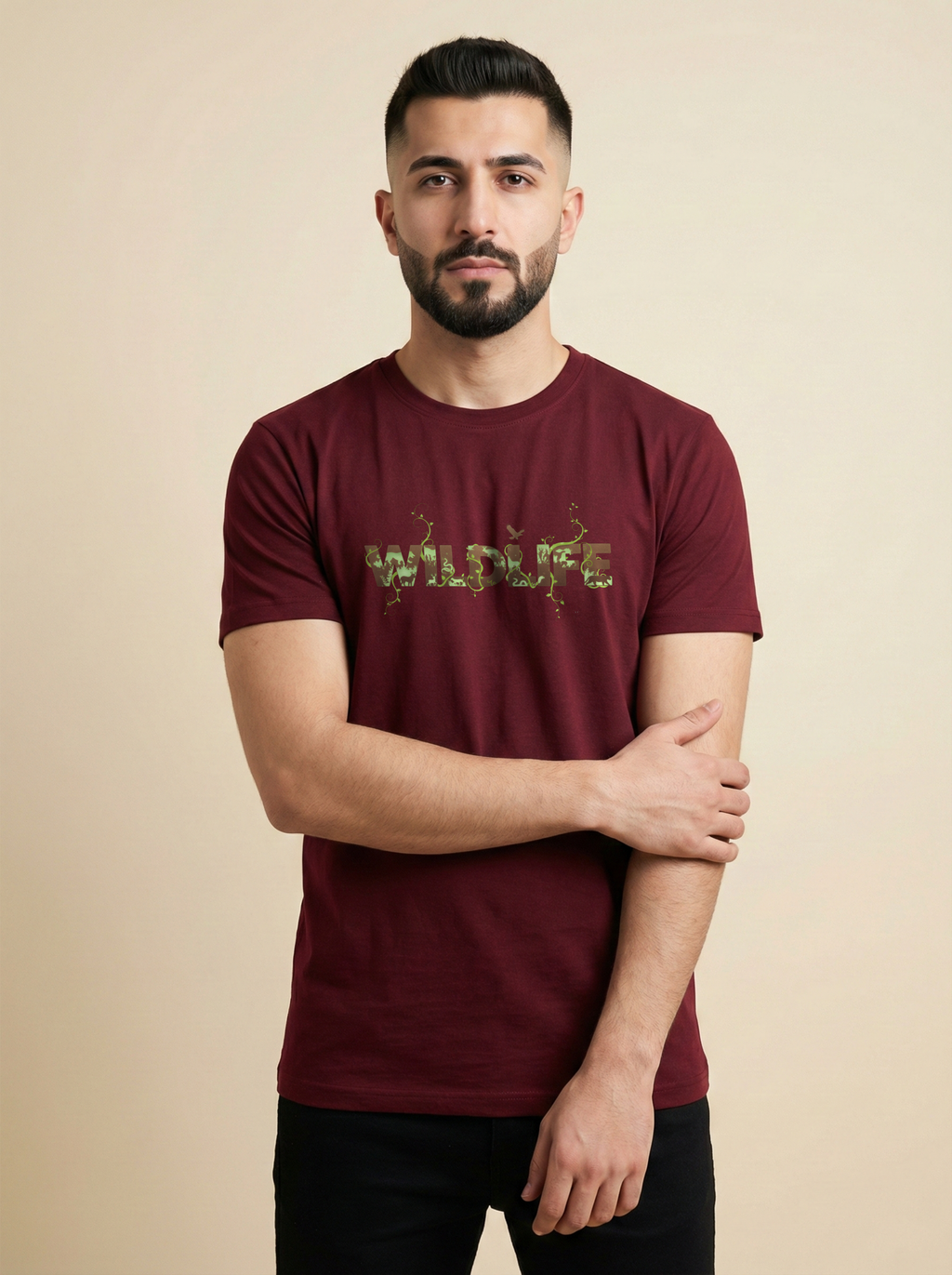 WildLife Classic Crew Tee Maroon