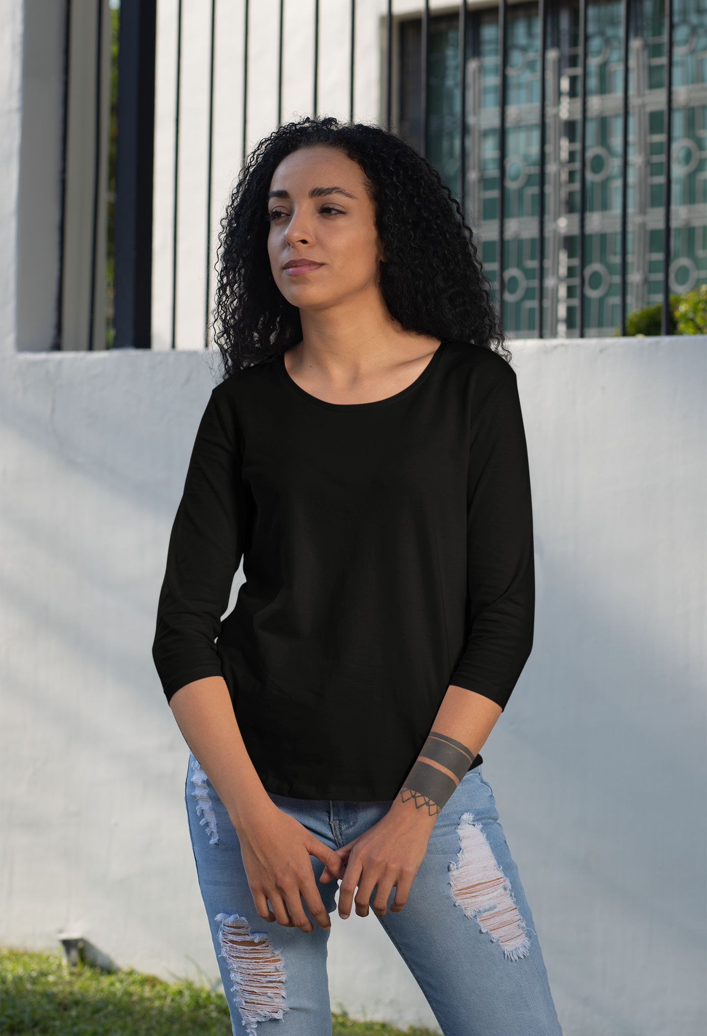 Womens Full Sleeve Tshirt Black