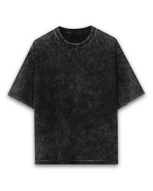 Acid Wash Oversized Tee Black