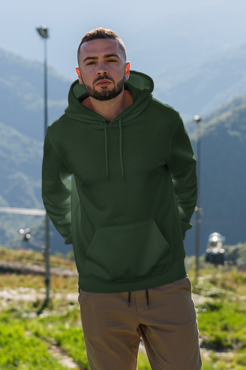 Unisex Hoodie Bottle Green