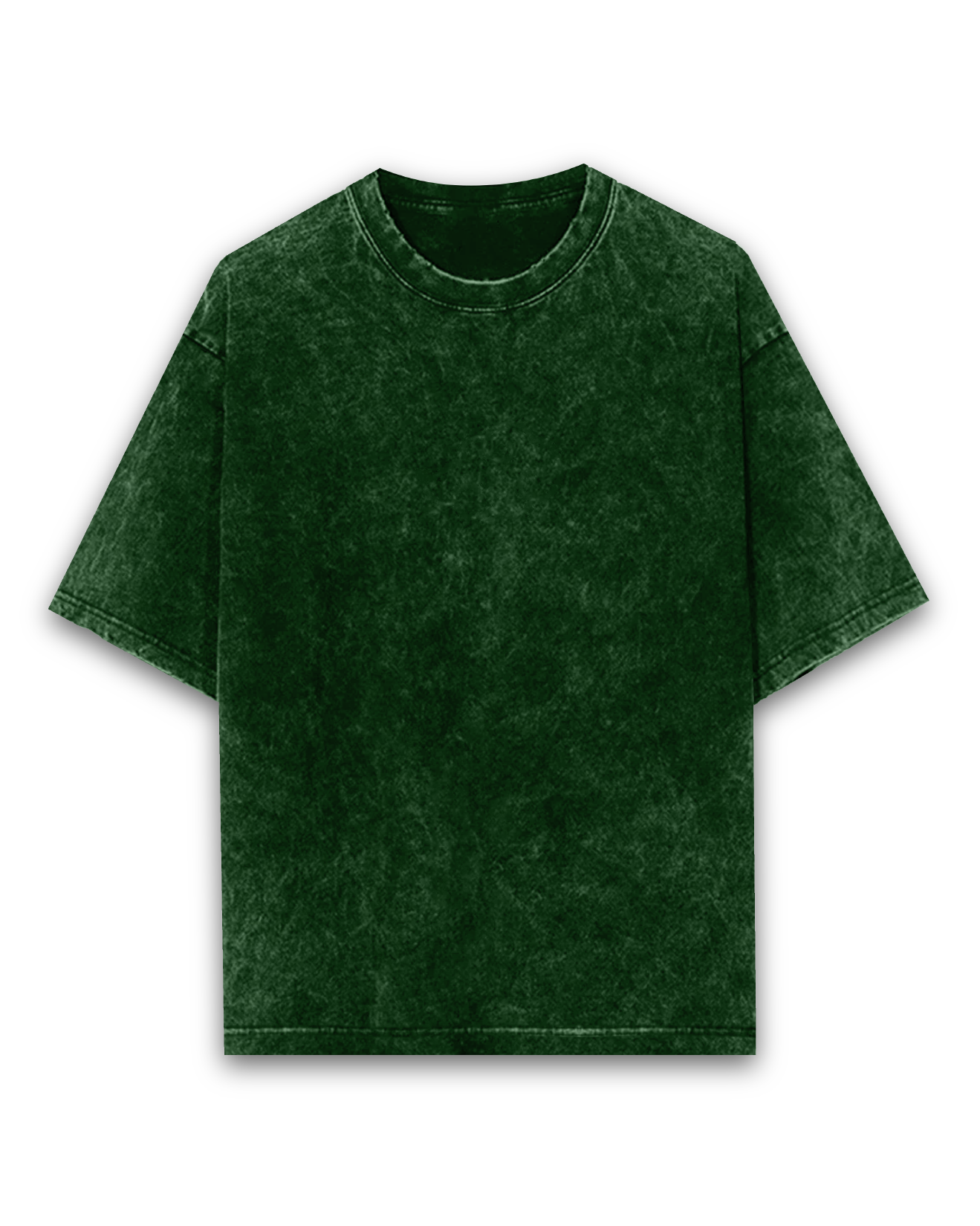 Acid Wash Oversized Tee Bottle Green