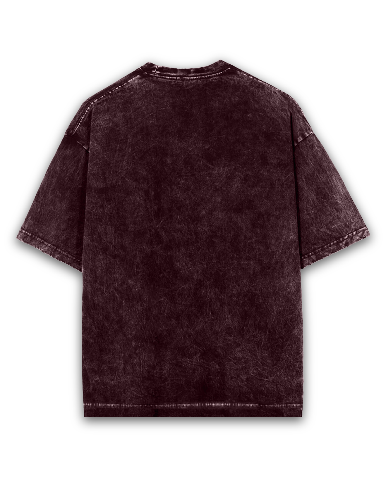 Acid Wash Oversized Tee Maroon