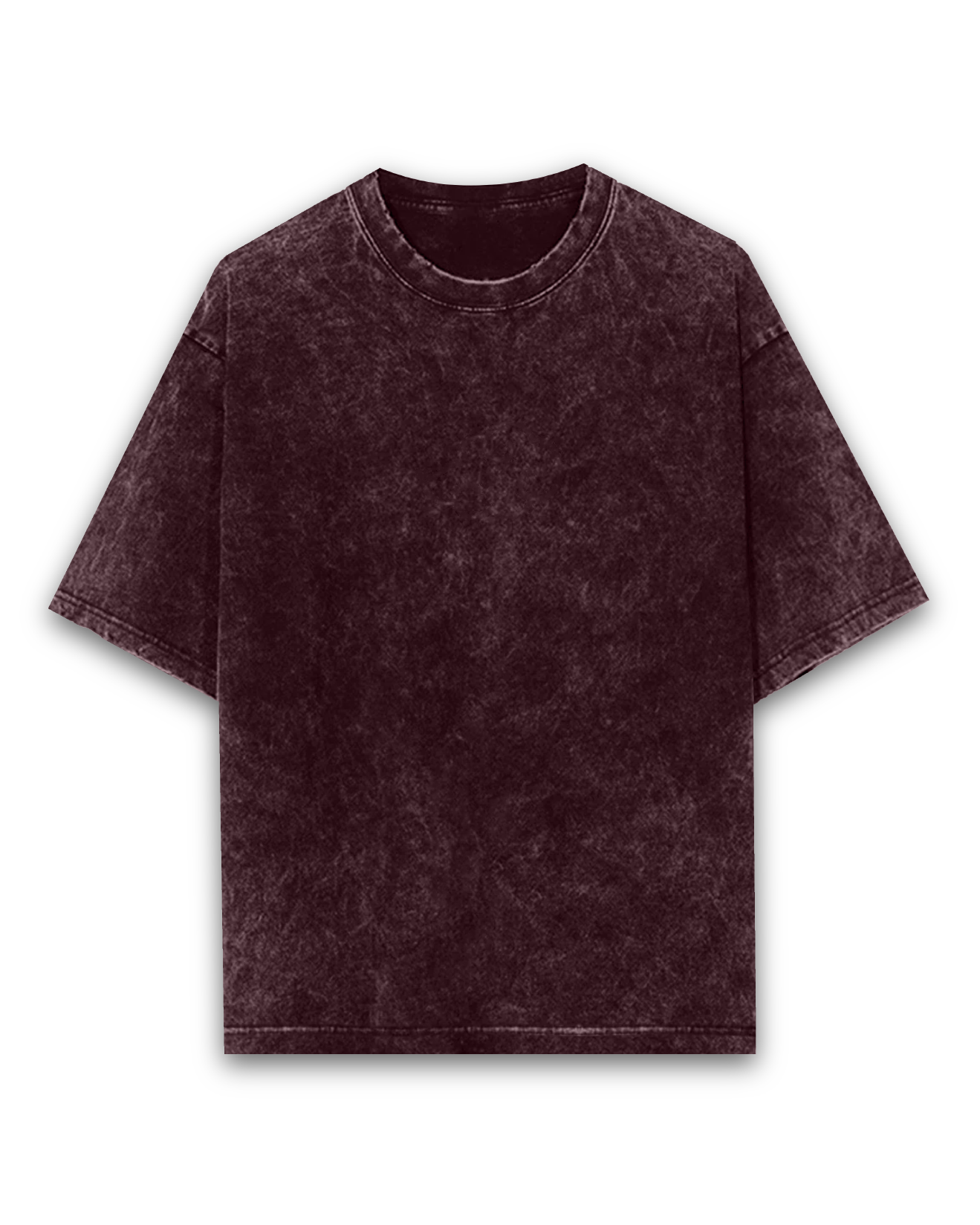 Acid Wash Oversized Tee Maroon