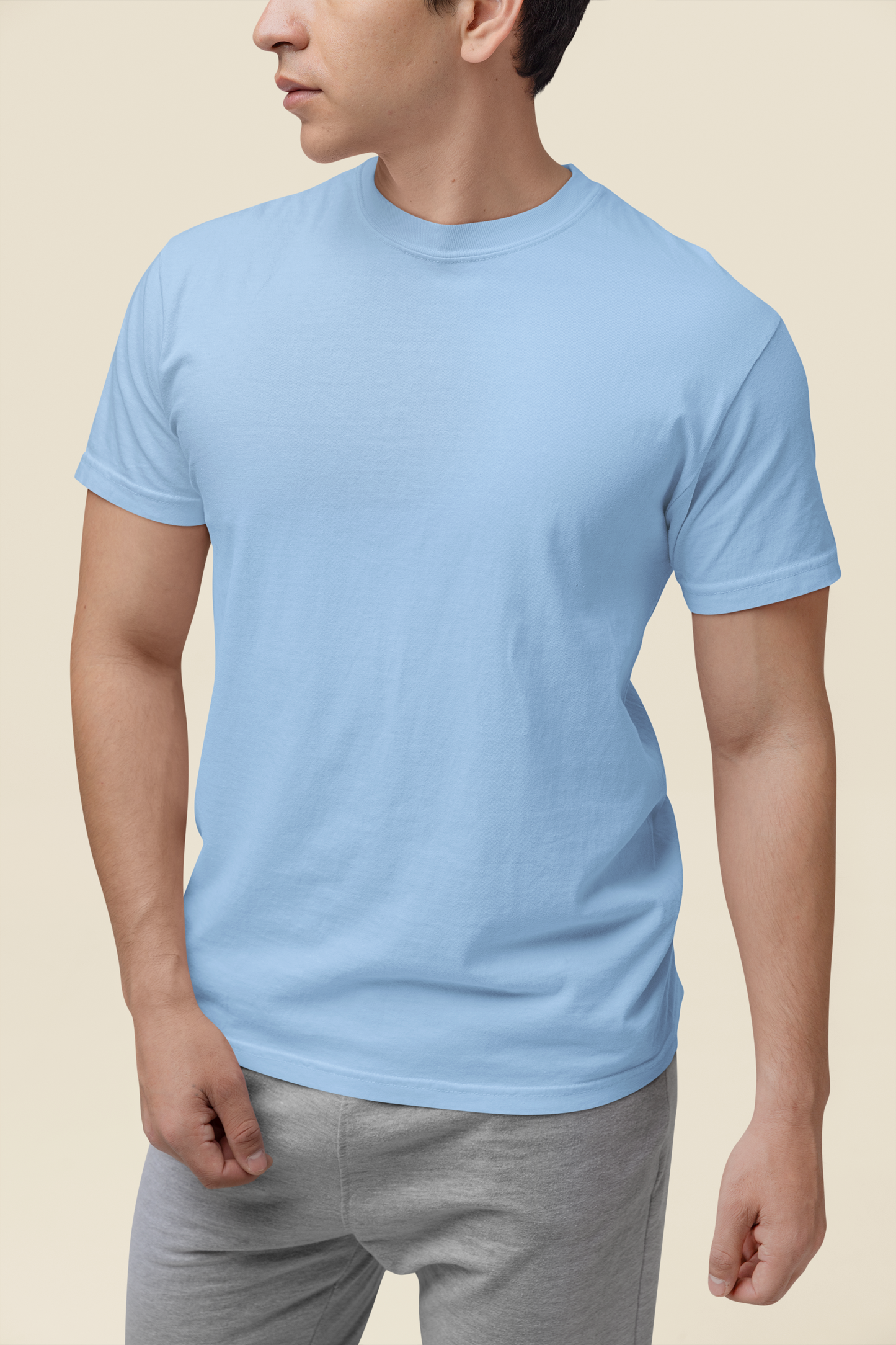 Mens Classic Crew Tshirt Baby Blue