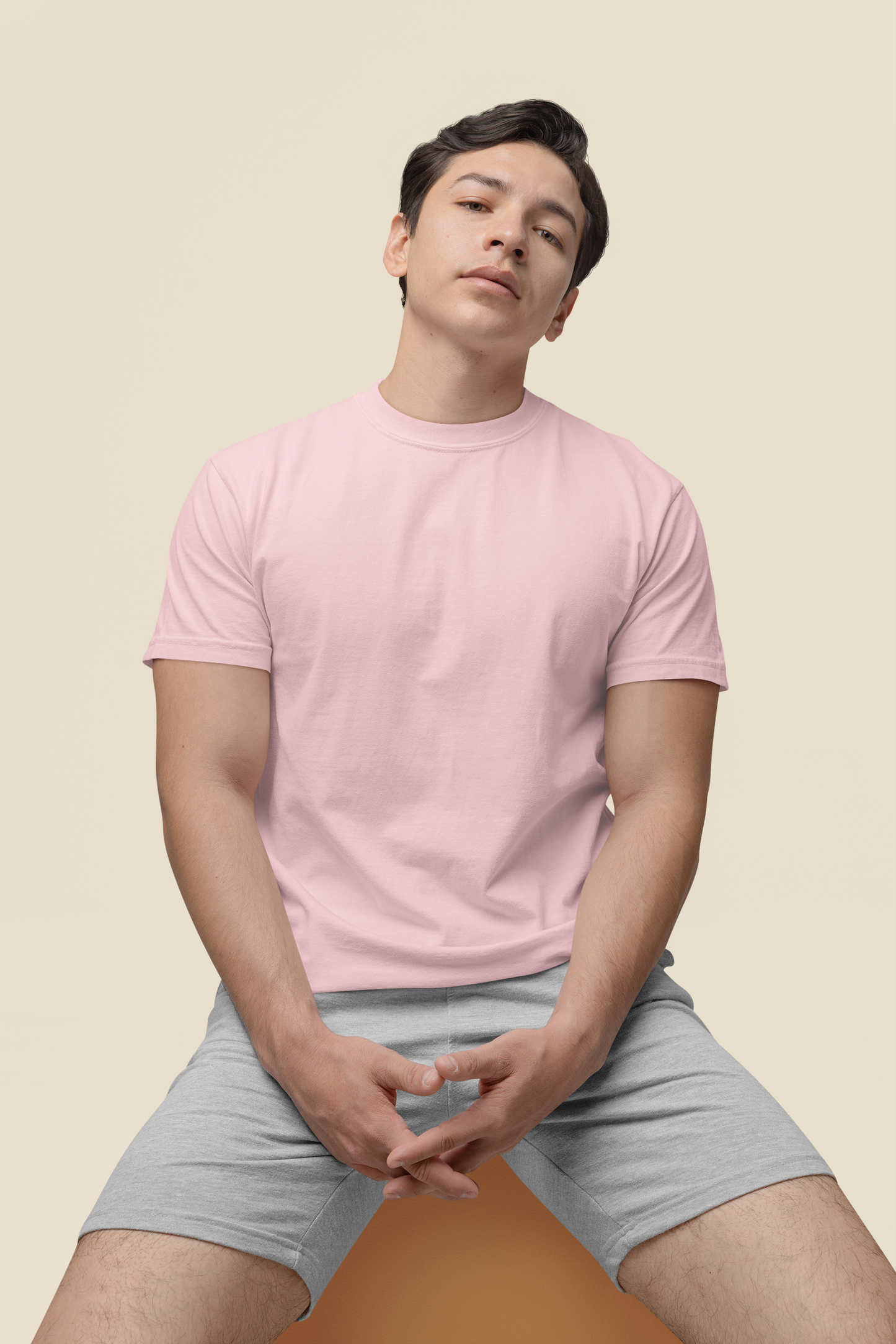 Mens Classic Crew Tshirt Baby Pink