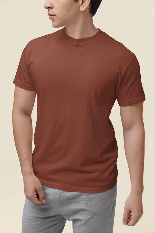 Mens Classic Crew Tshirt Brick Red