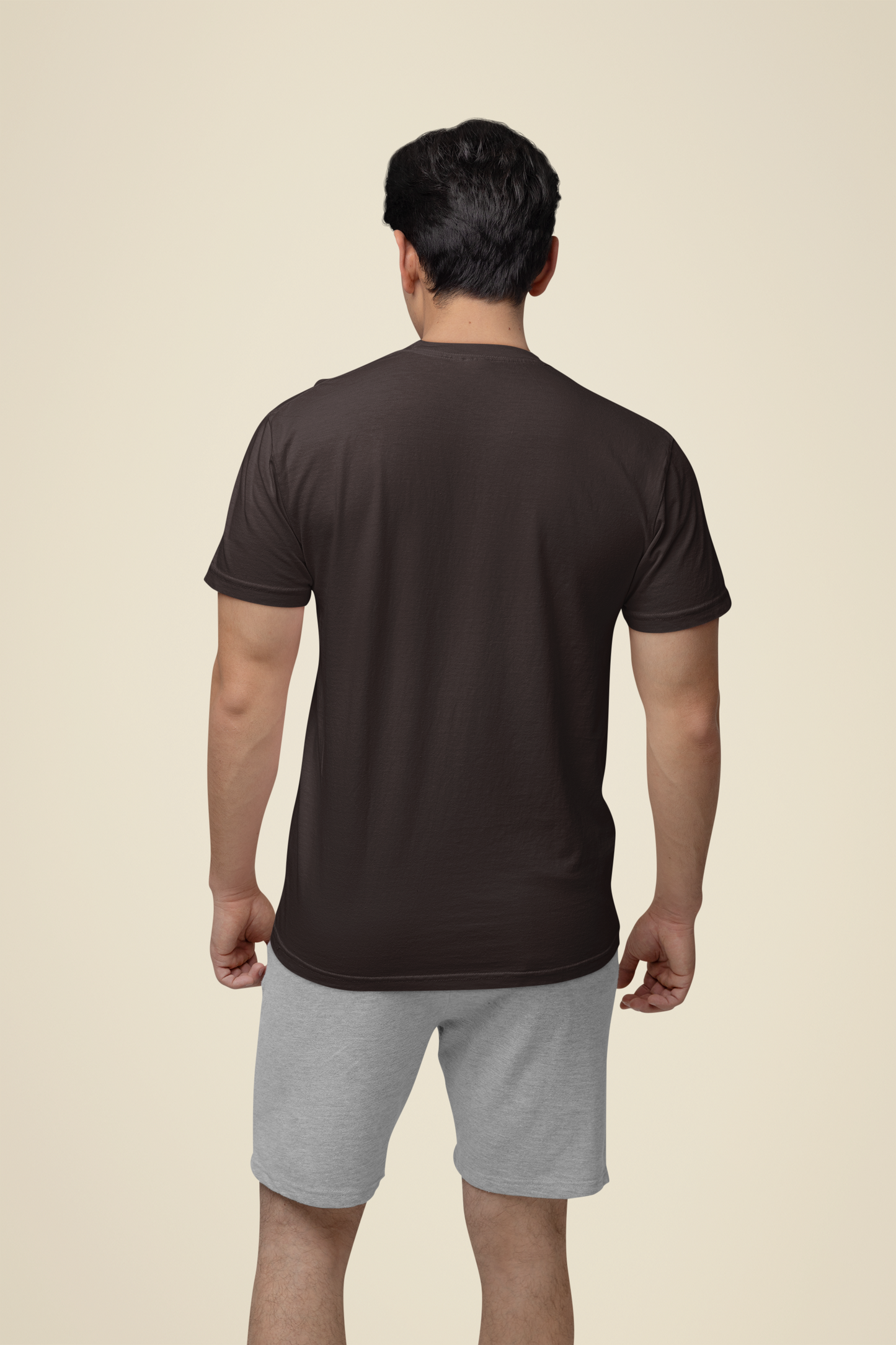 Mens Classic Crew Tshirt Coffee Brown