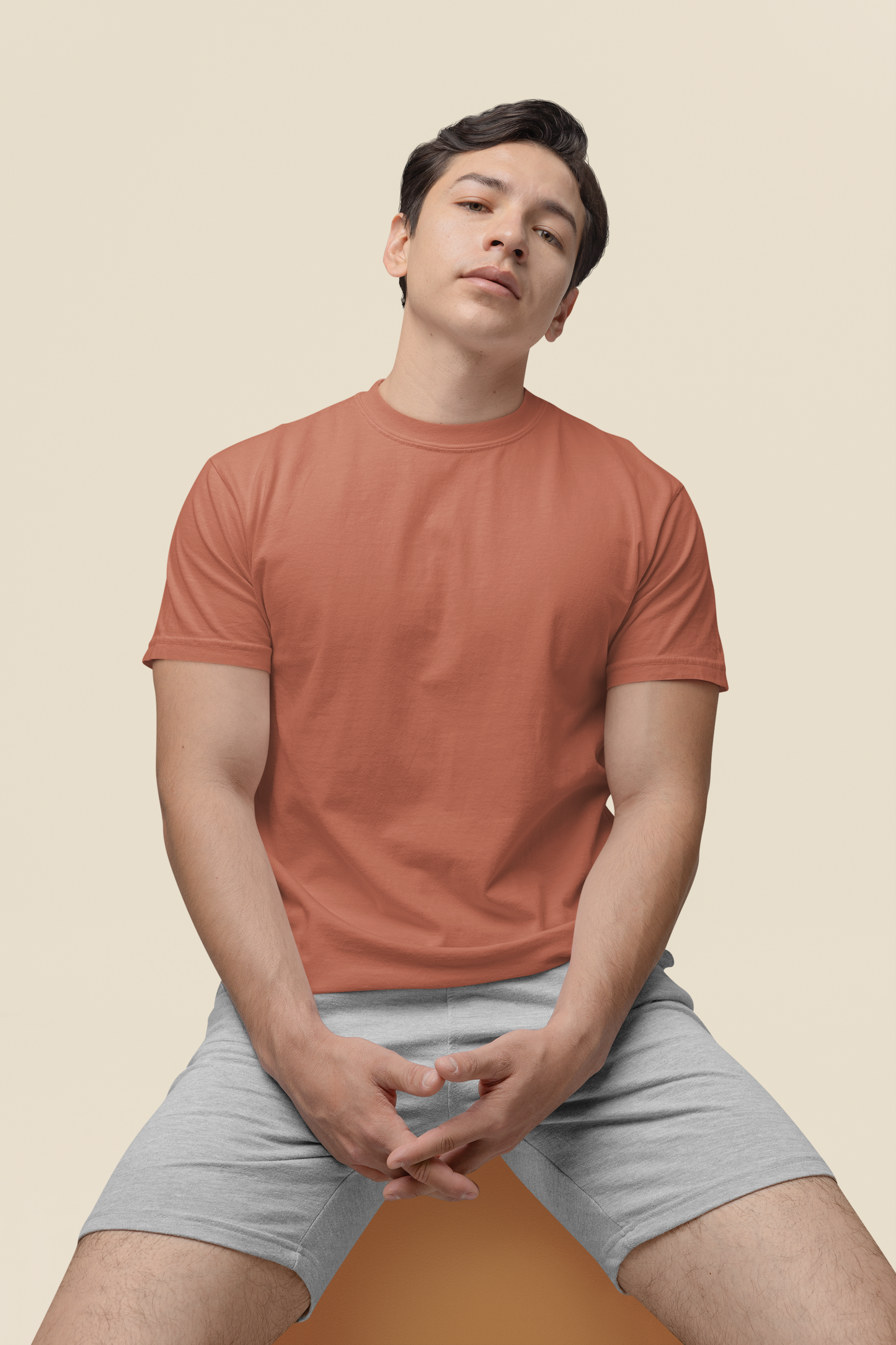 Mens Classic Crew Tshirt Coral