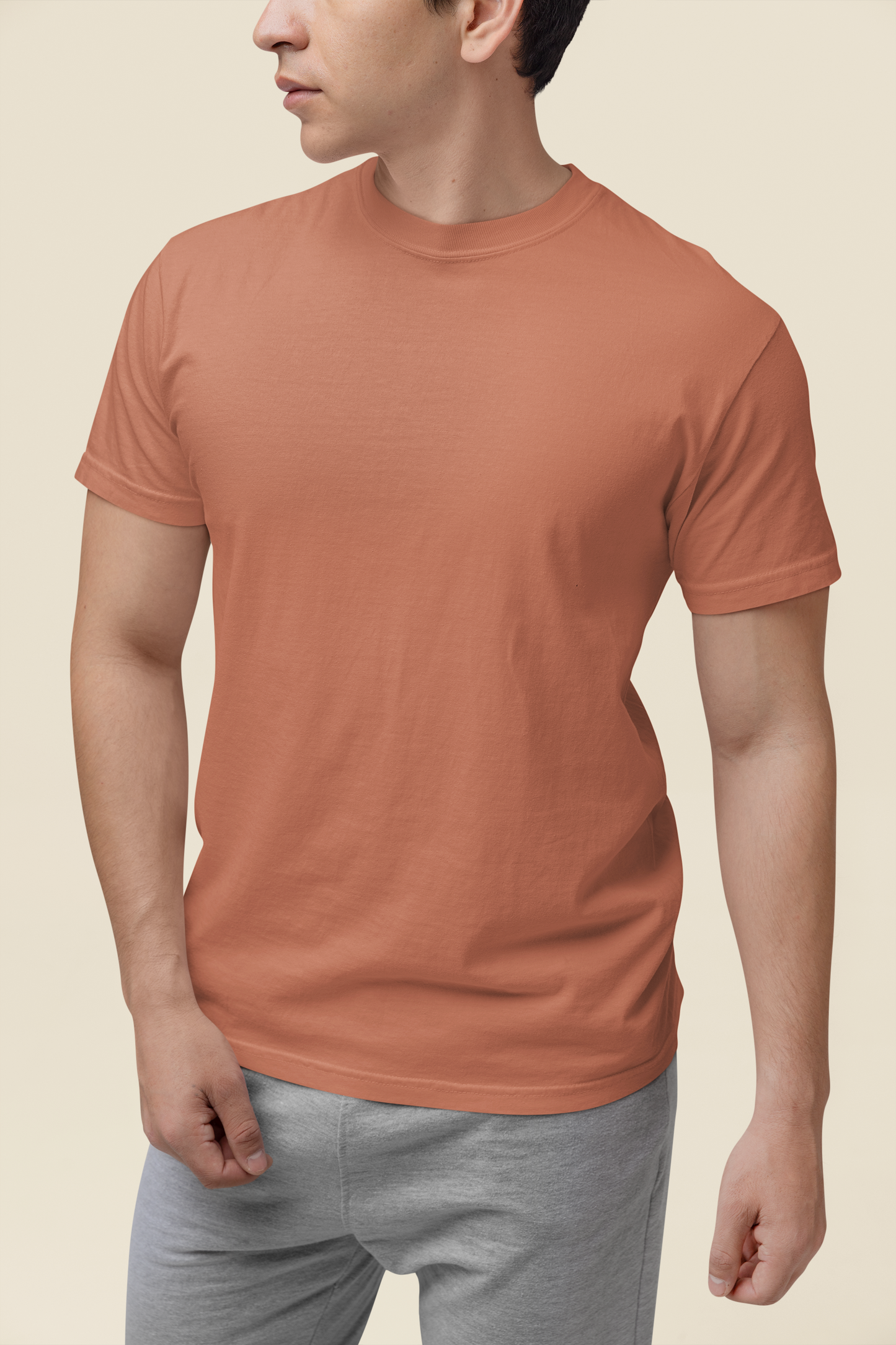 Mens Classic Crew Tshirt Coral