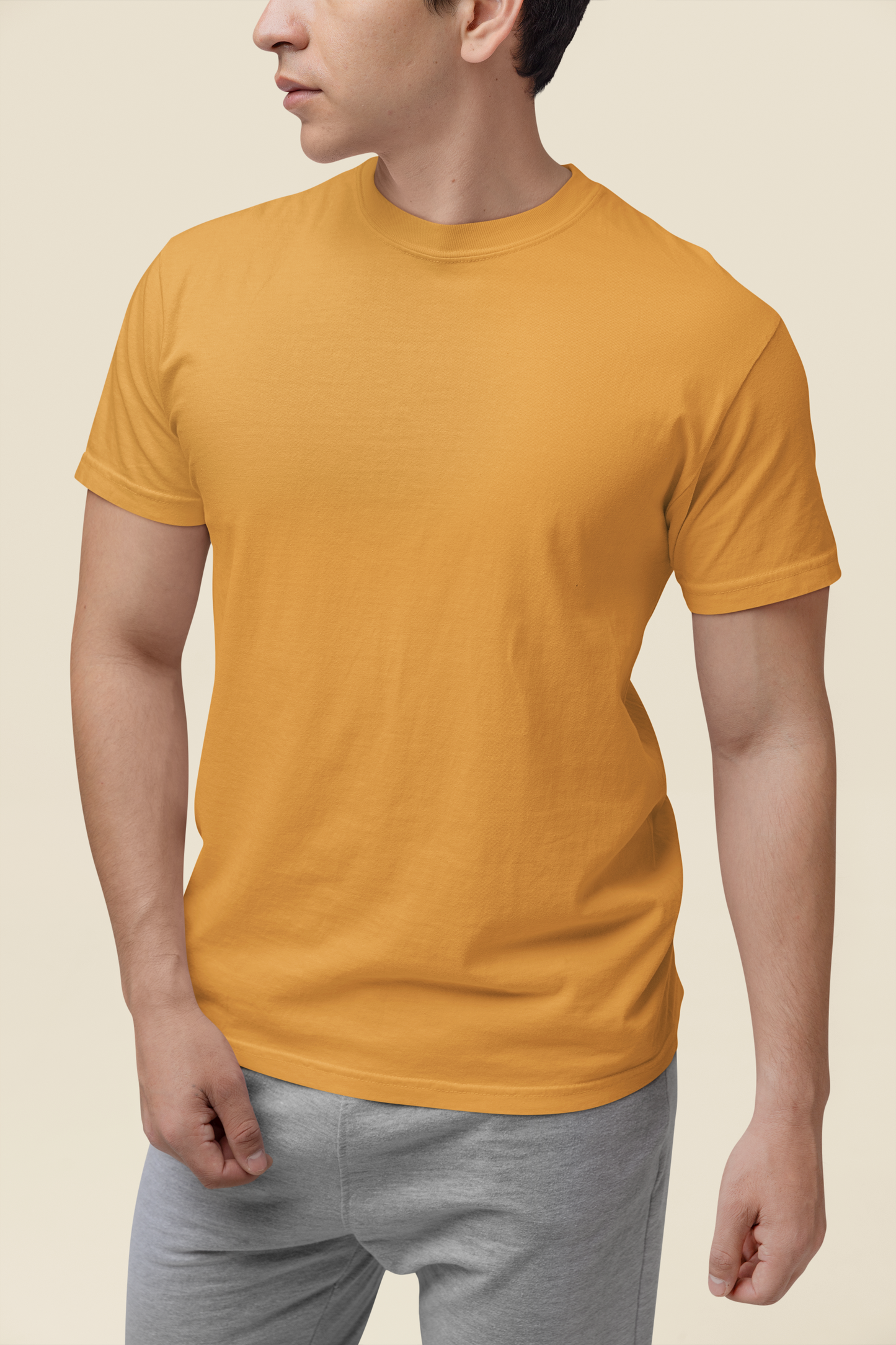 Mens Classic Crew Tshirt Golden Yellow