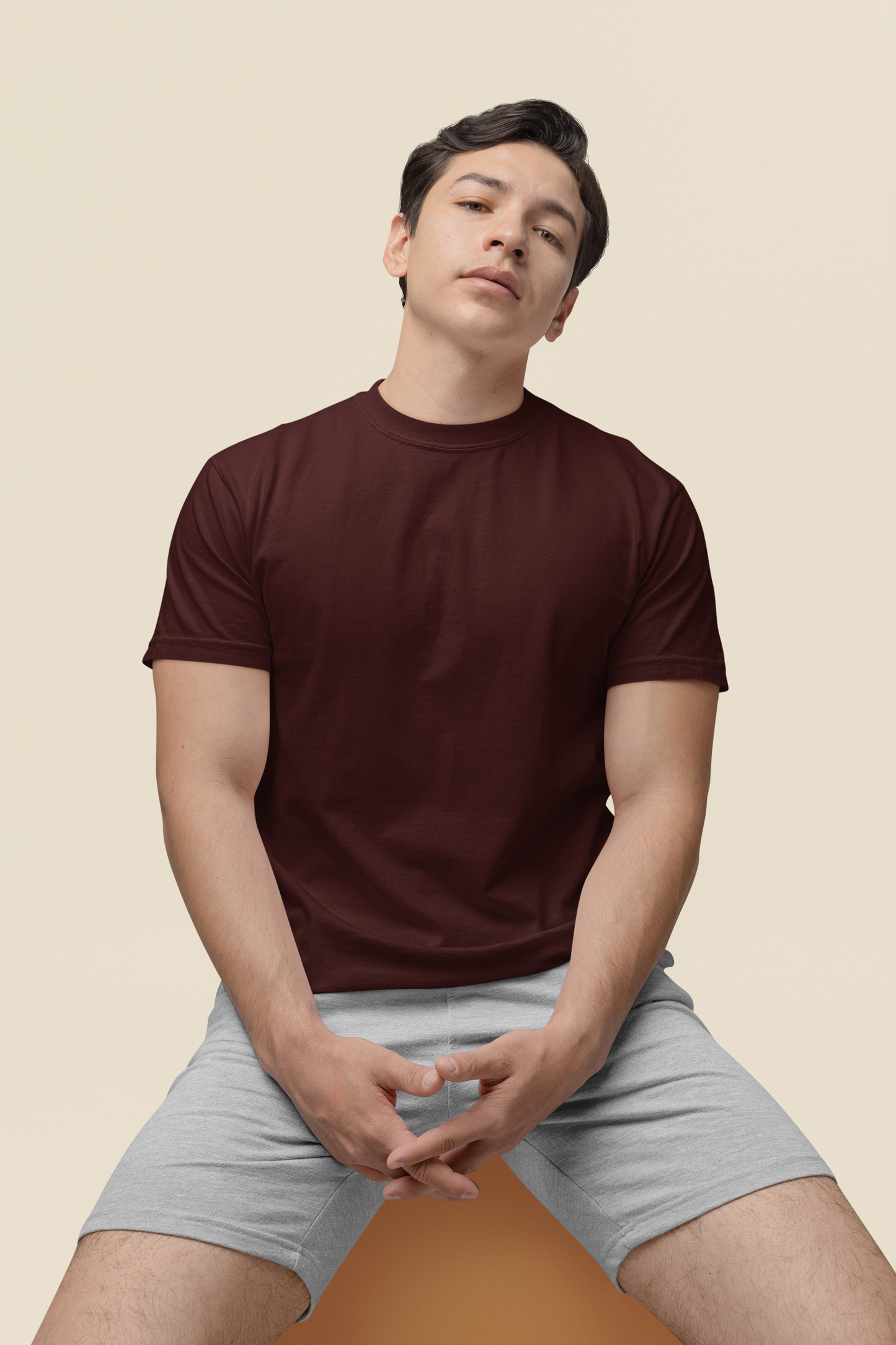 Mens Classic Crew Tshirt Maroon