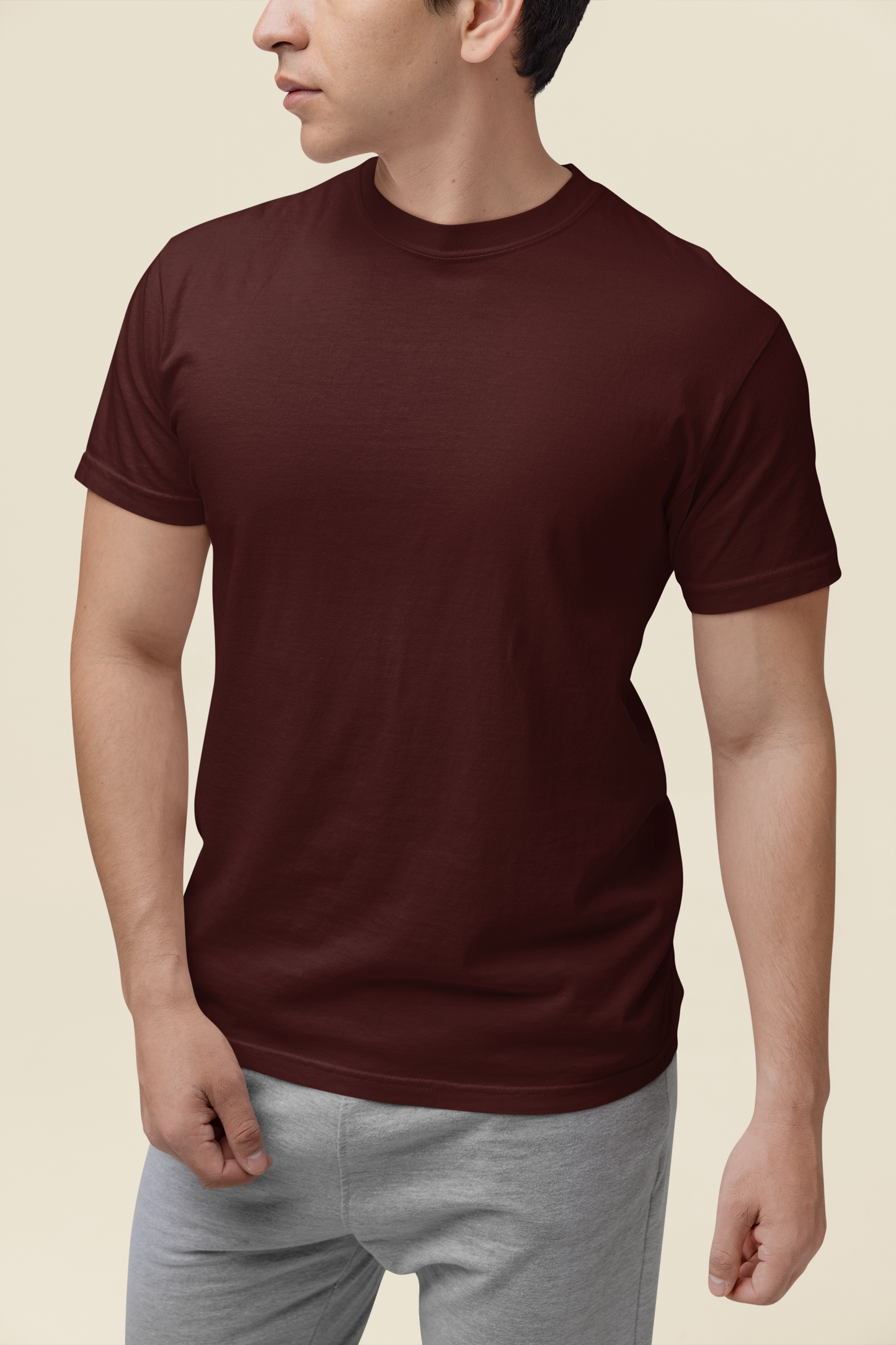 Mens Classic Crew Tshirt Maroon