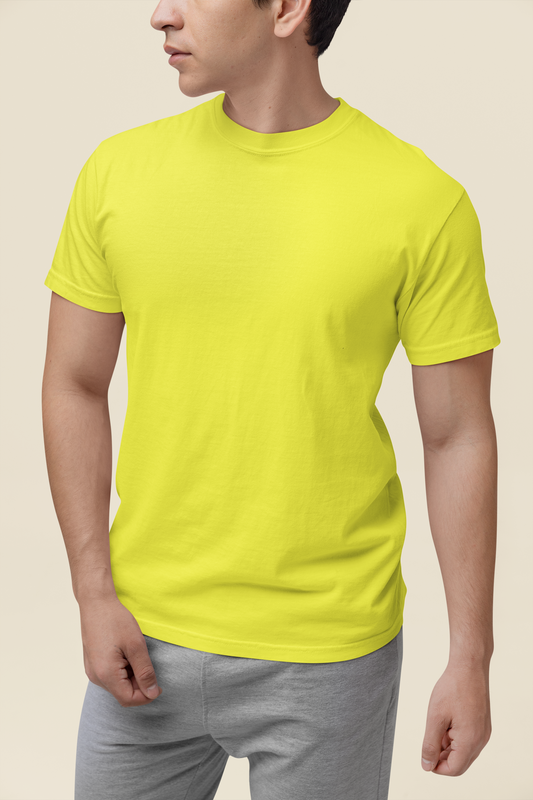 Mens Classic Crew Tshirt New Yellow