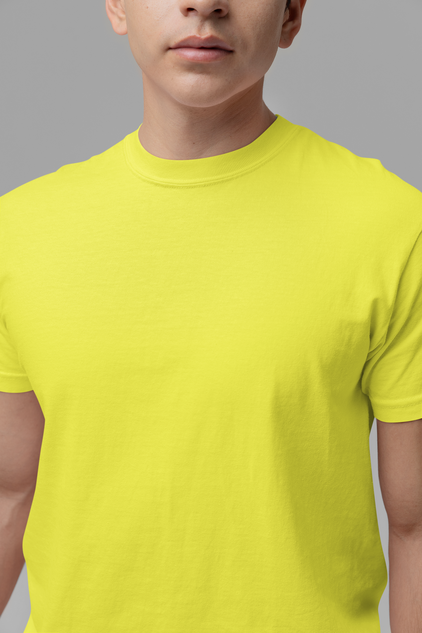 Mens Classic Crew Tshirt New Yellow