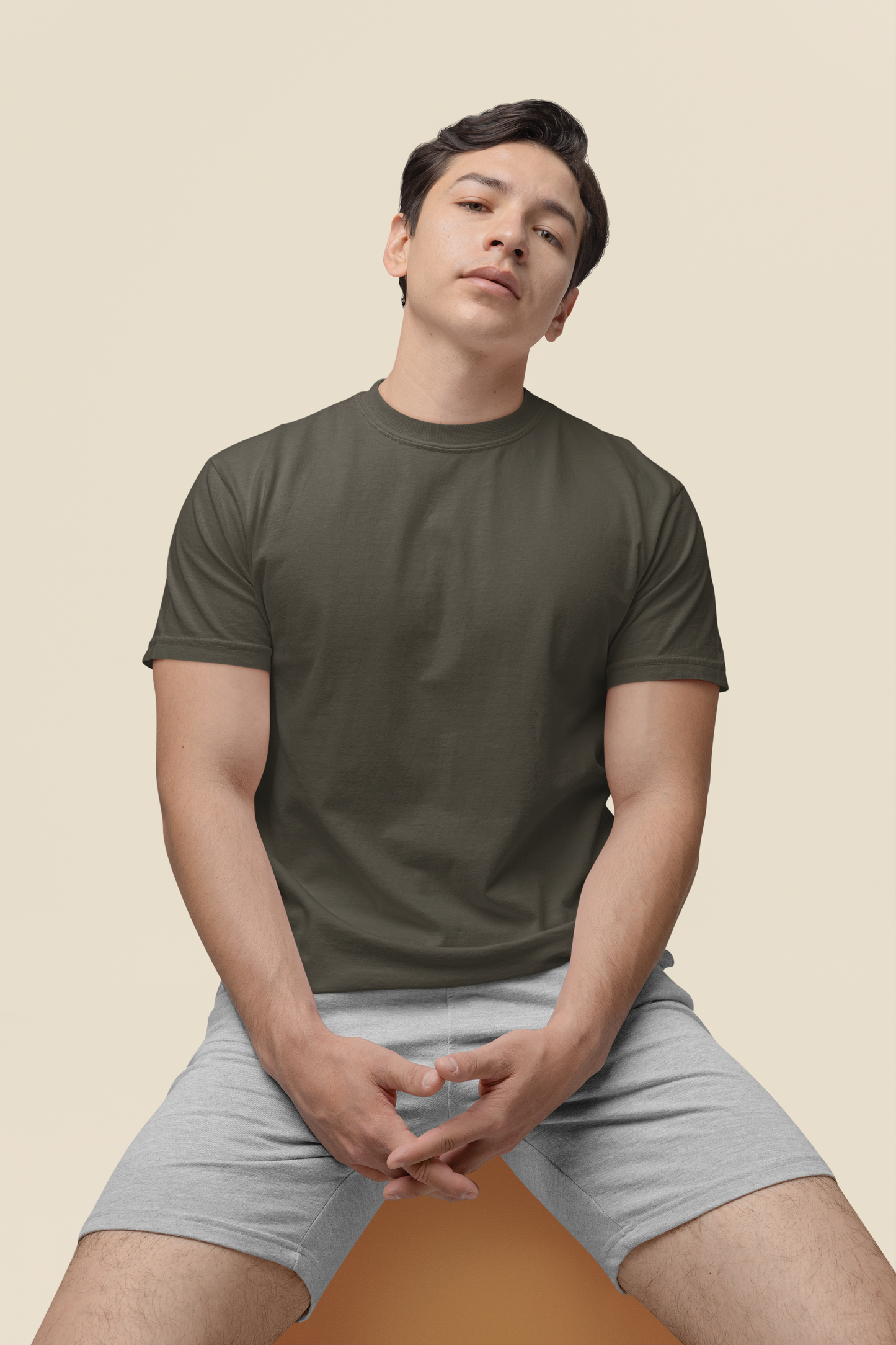 Mens Classic Crew Tshirt Olive Green