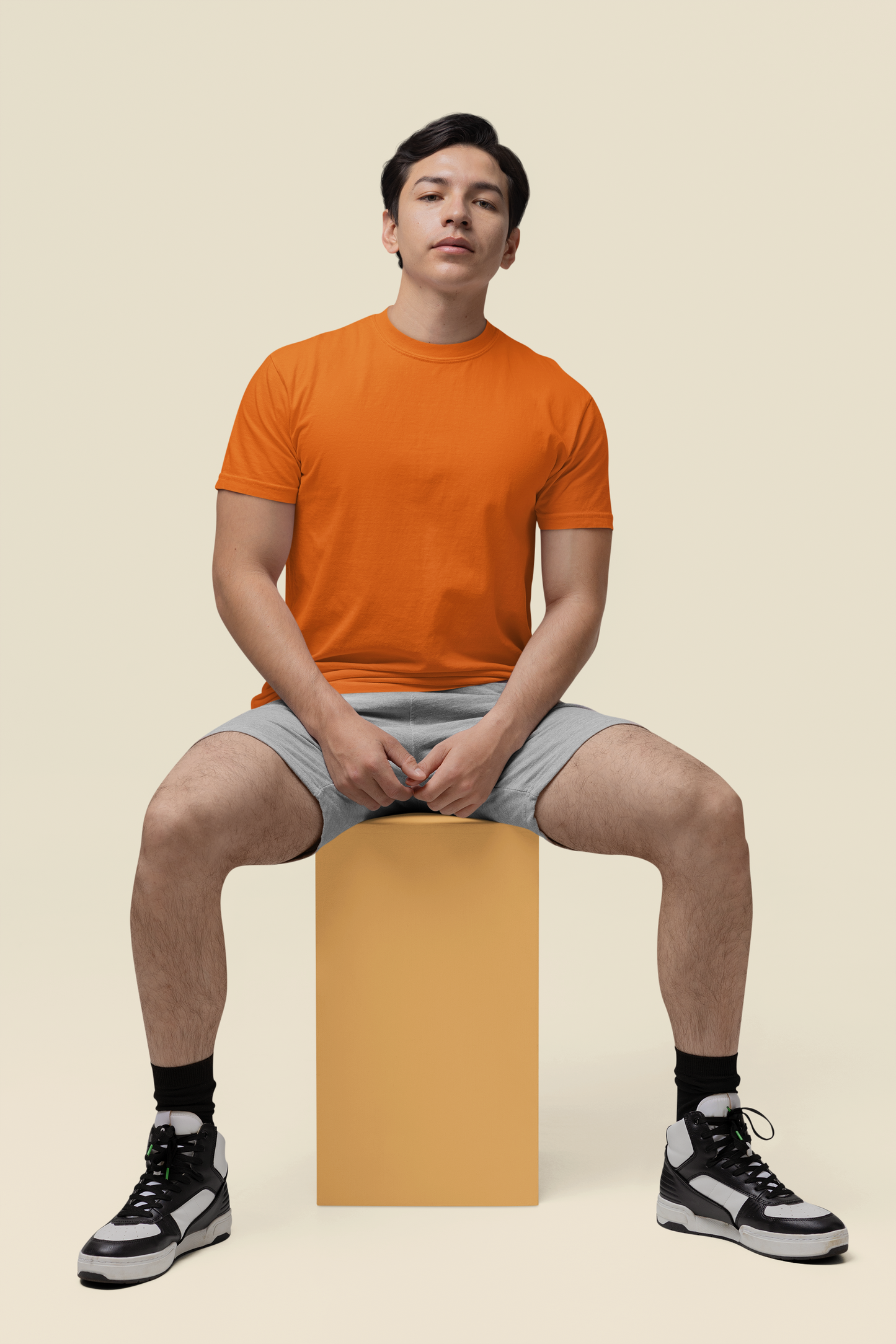 Mens Classic Crew Tshirt Orange