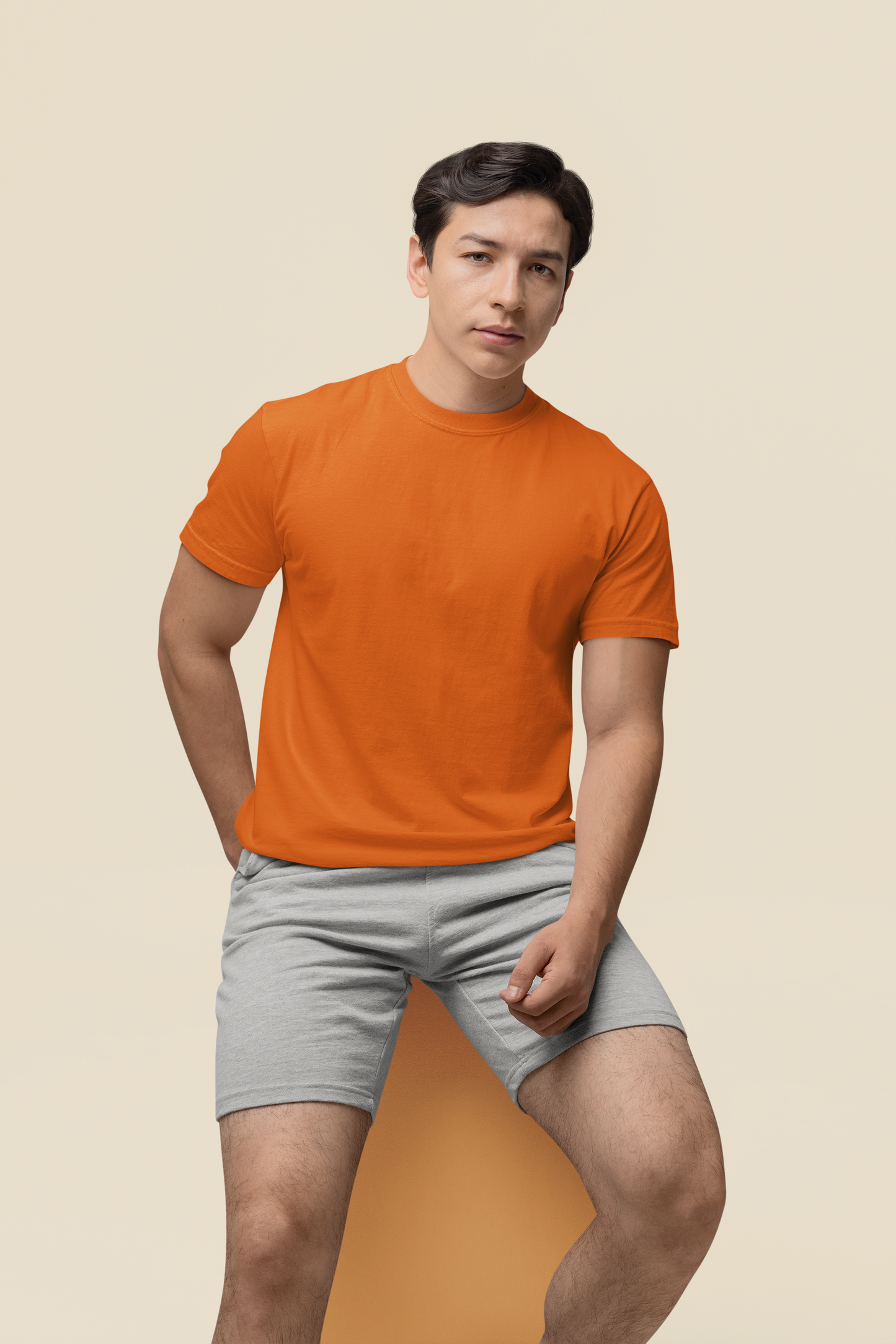 Mens Classic Crew Tshirt Orange