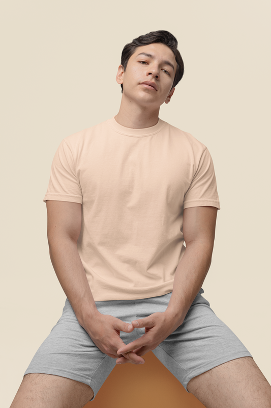 Mens Classic Crew Tshirt Peach