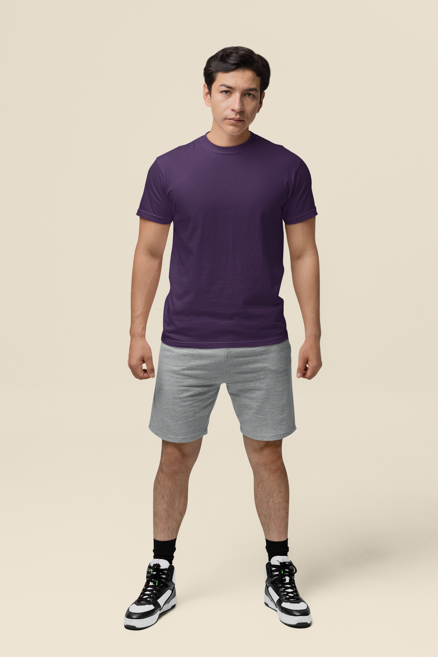 Mens Classic Crew Tshirt Purple