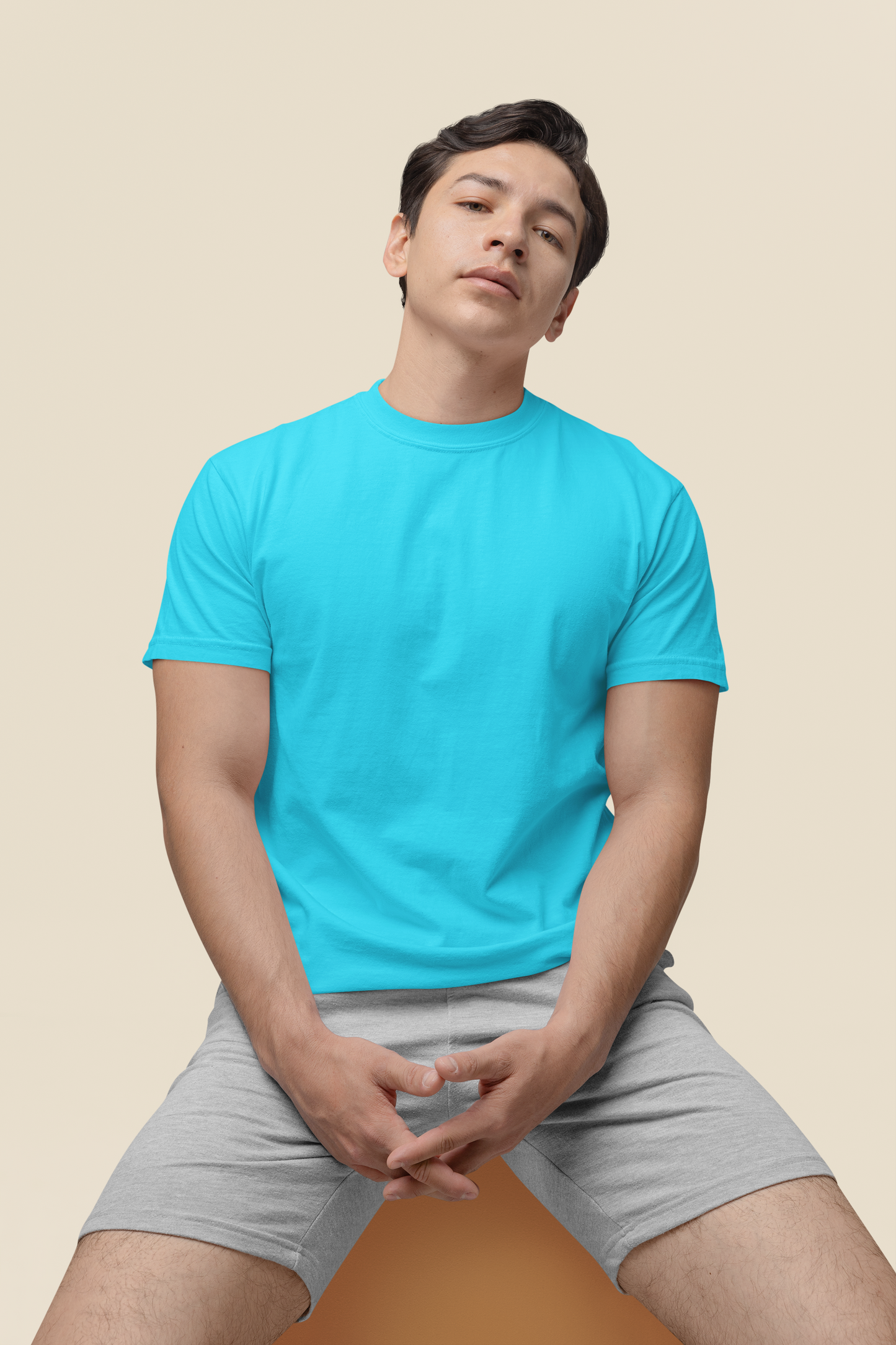 Mens Classic Crew Tshirt Sky Blue