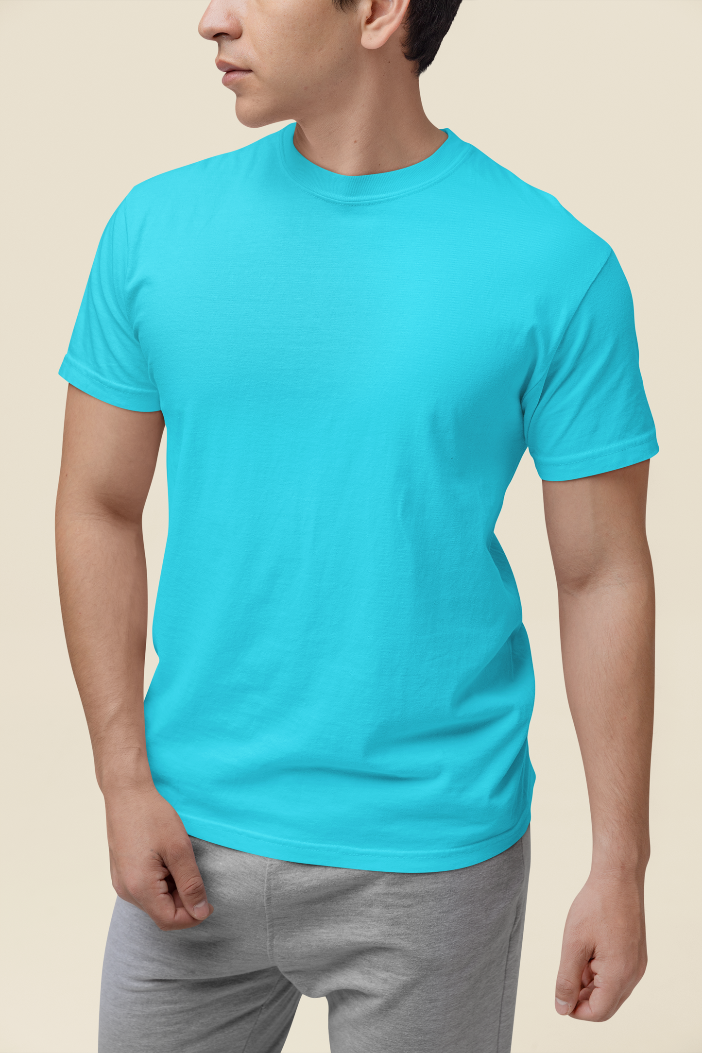 Mens Classic Crew Tshirt Sky Blue