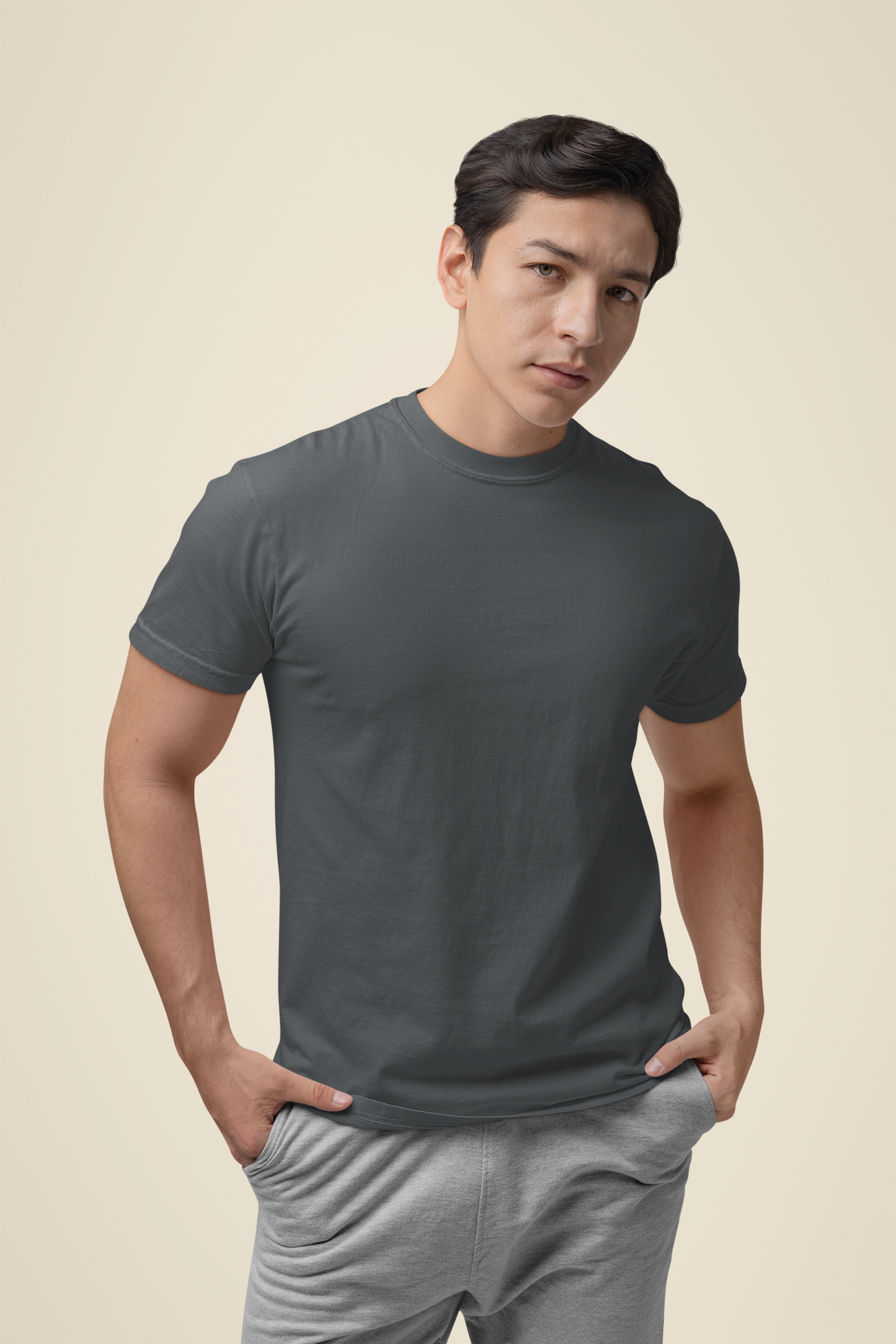 Mens Classic Crew Tshirt Steel Grey