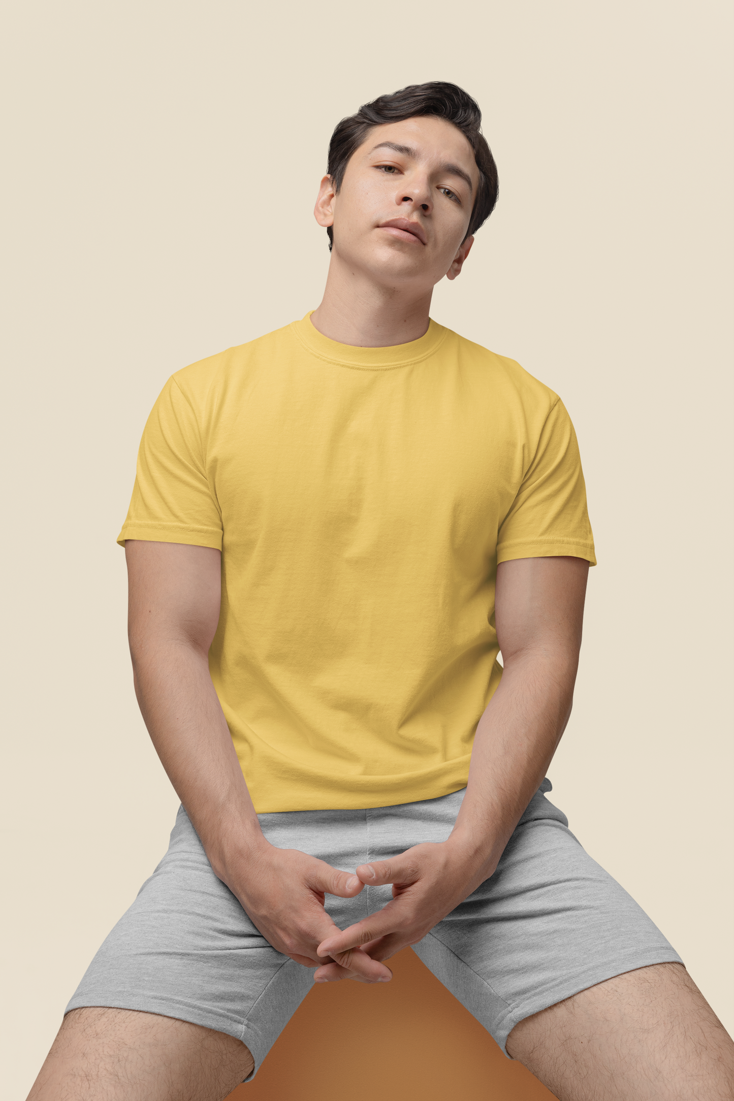 Mens Classic Crew Tshirt Yellow