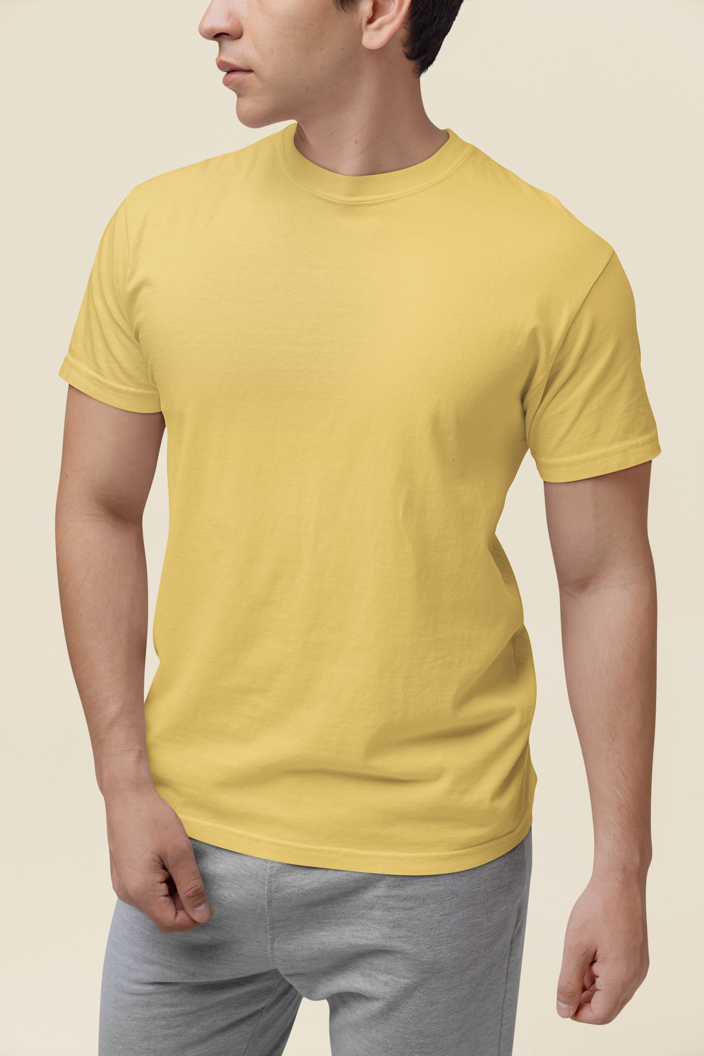 Mens Classic Crew Tshirt Yellow