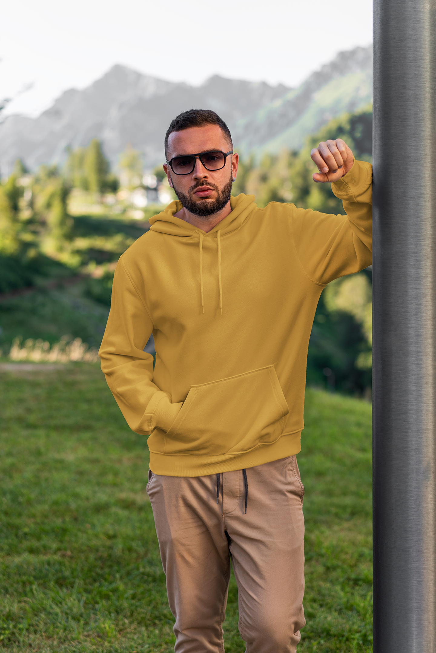 Unisex Hoodie Mustard Yellow