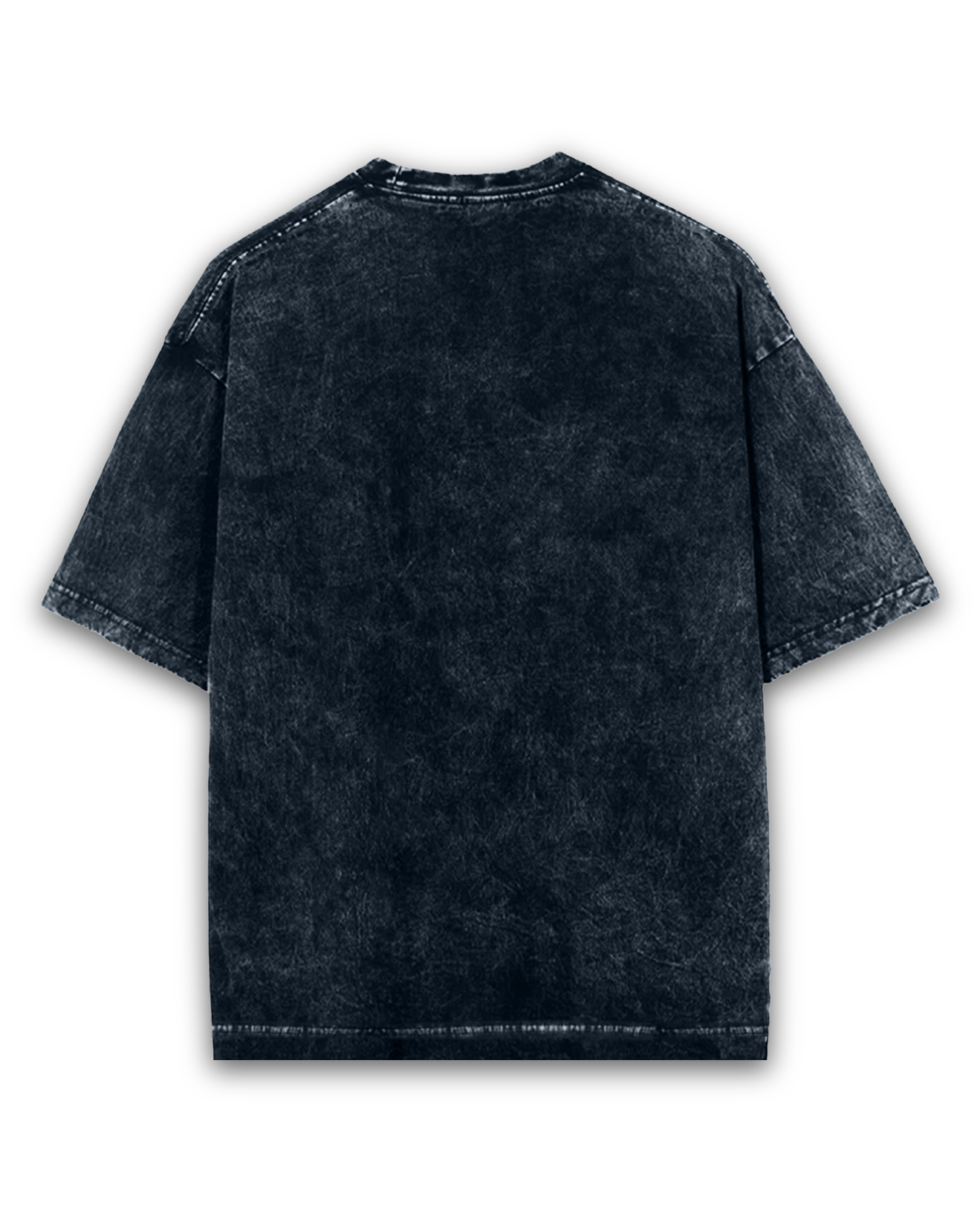 Acid Wash Oversized Tee Navy Blue