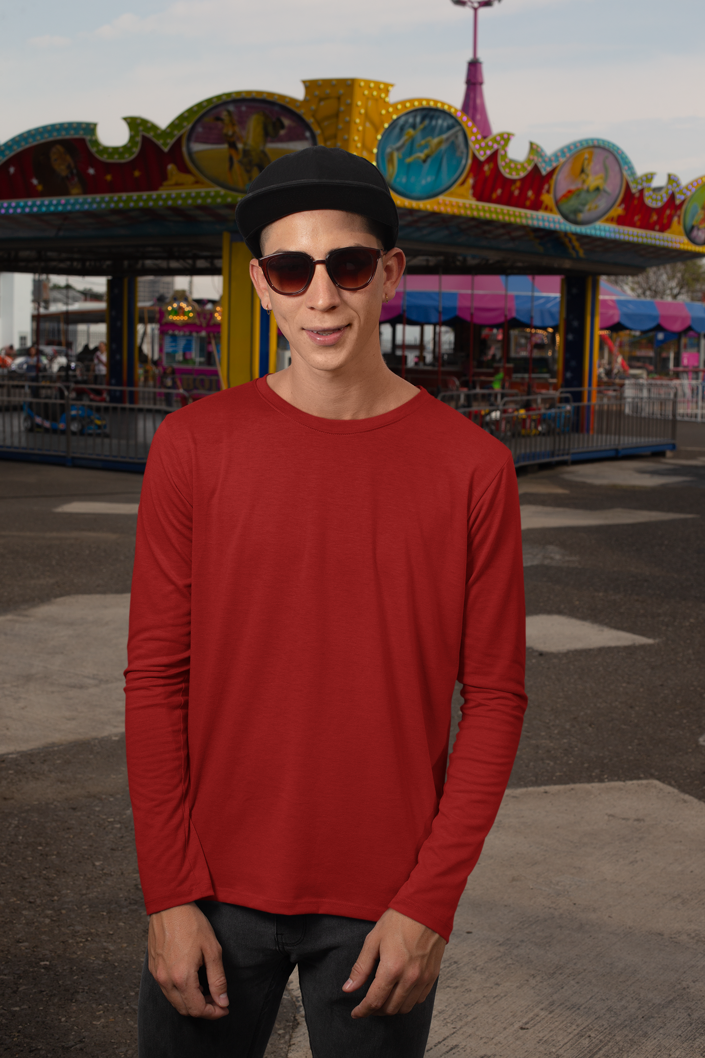 Mens Full Sleeve Tshirt Red