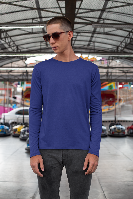 Mens Full Sleeve Tshirt Royal Blue