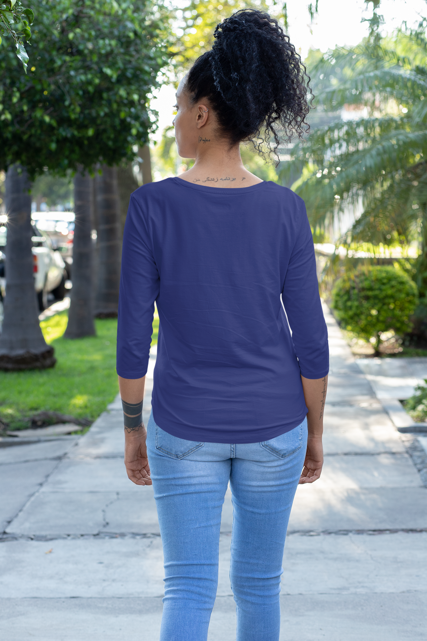 Womens Full Sleeve Tshirt Royal Blue