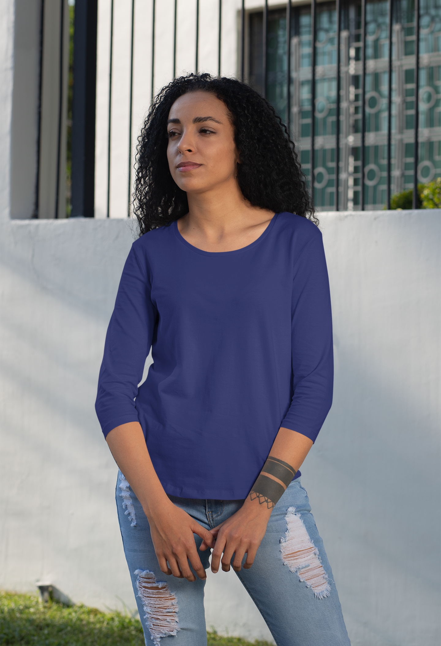 Womens Full Sleeve Tshirt Royal Blue