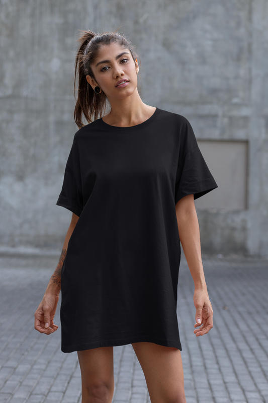 Womens Tshirt Dress Black