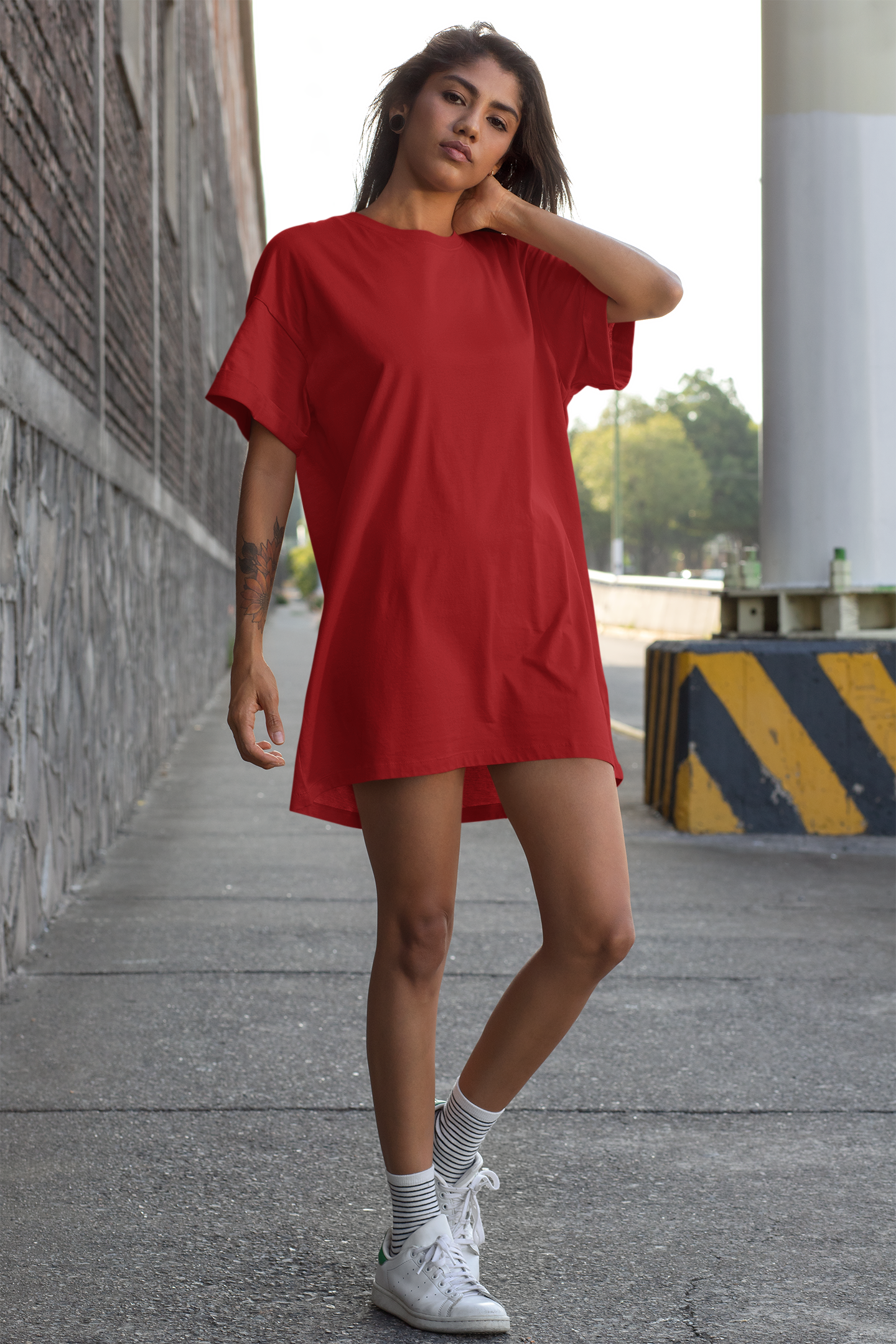 Womens Tshirt Dress Red