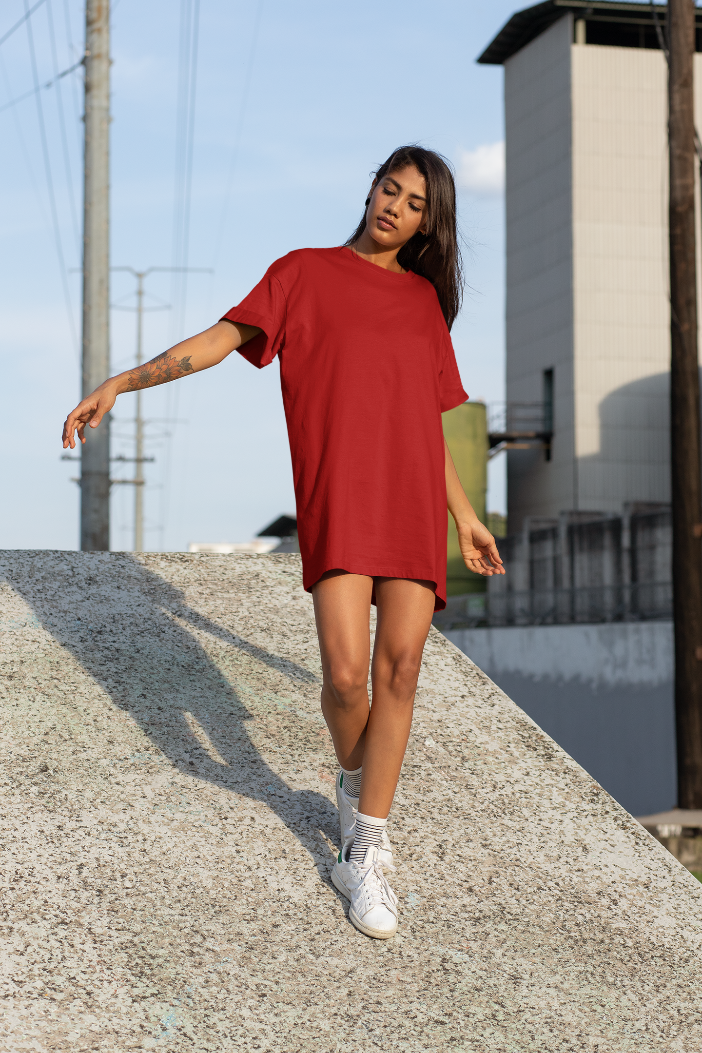 Womens Tshirt Dress Red