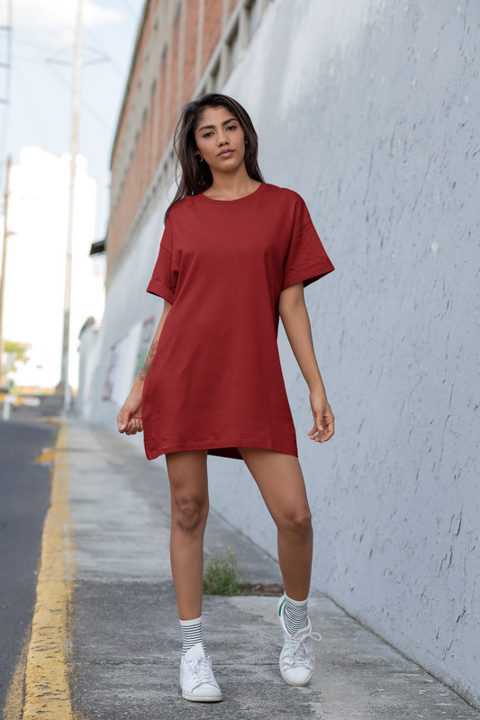 Womens Tshirt Dress Red