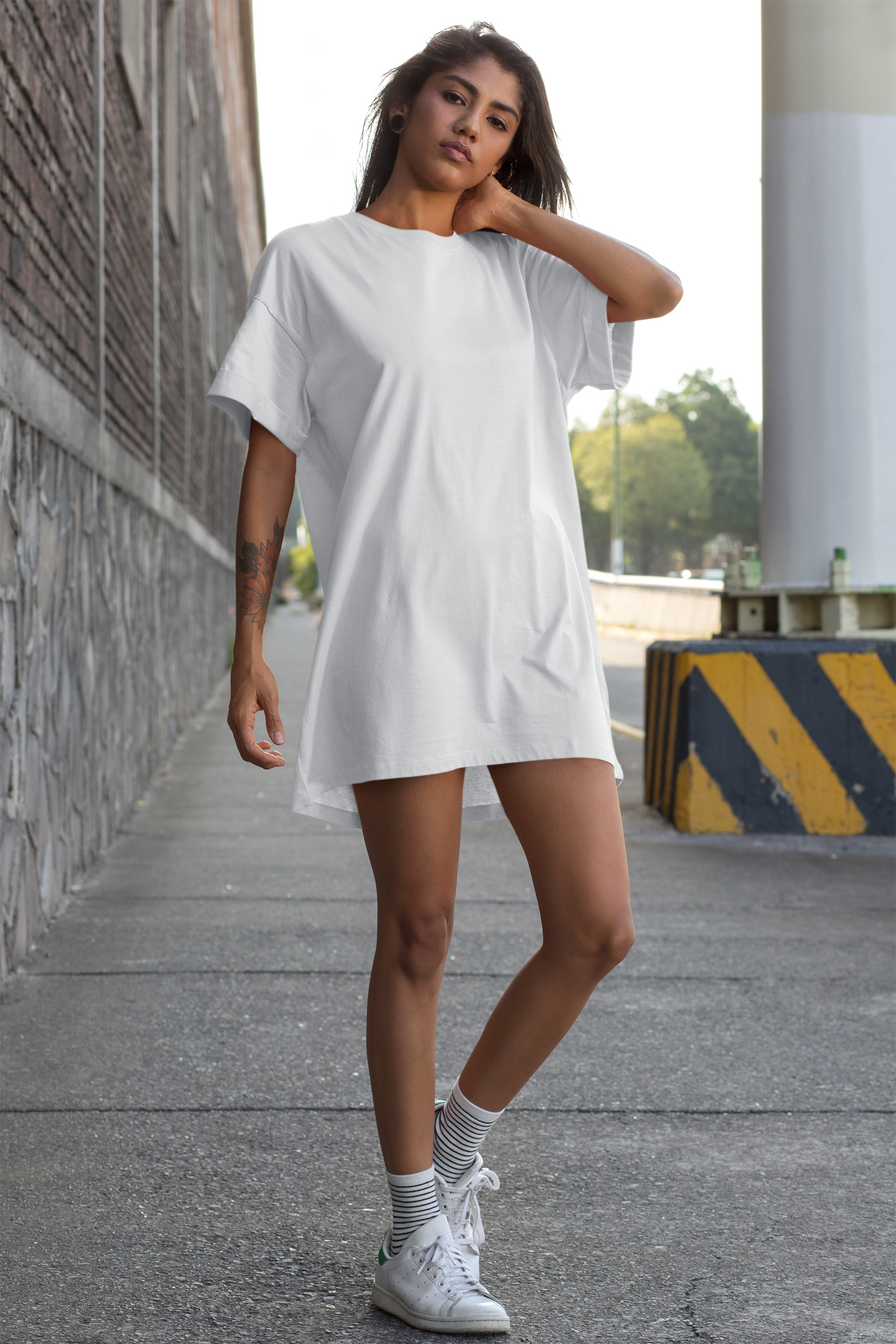 Womens Tshirt Dress White