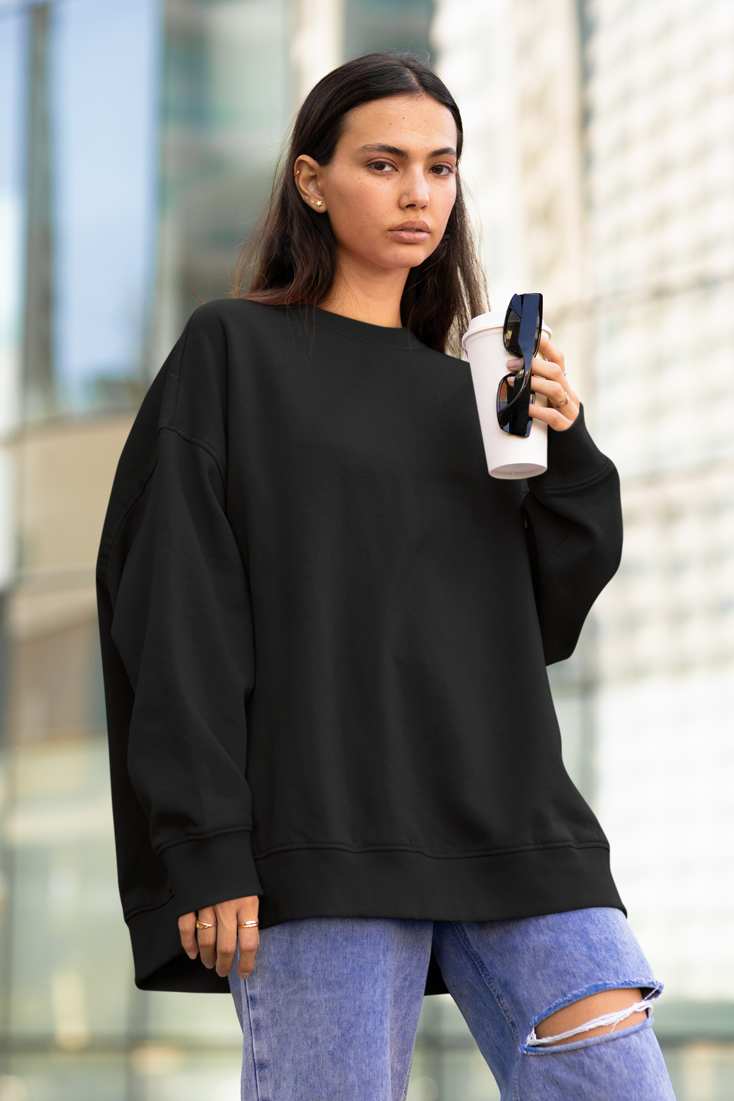 Unisex Oversized Sweatshirt Black