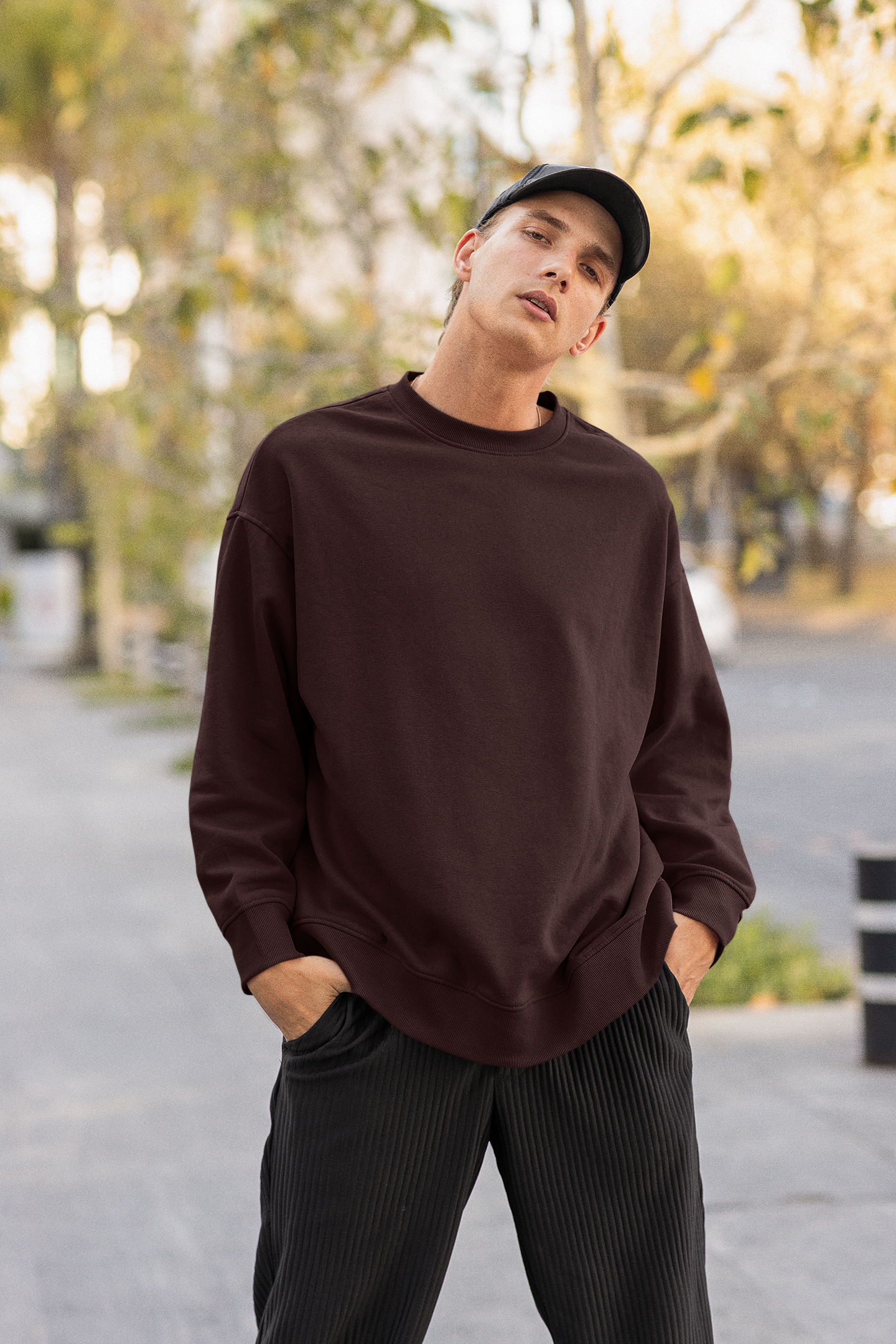 Unisex Oversized Sweatshirt Maroon