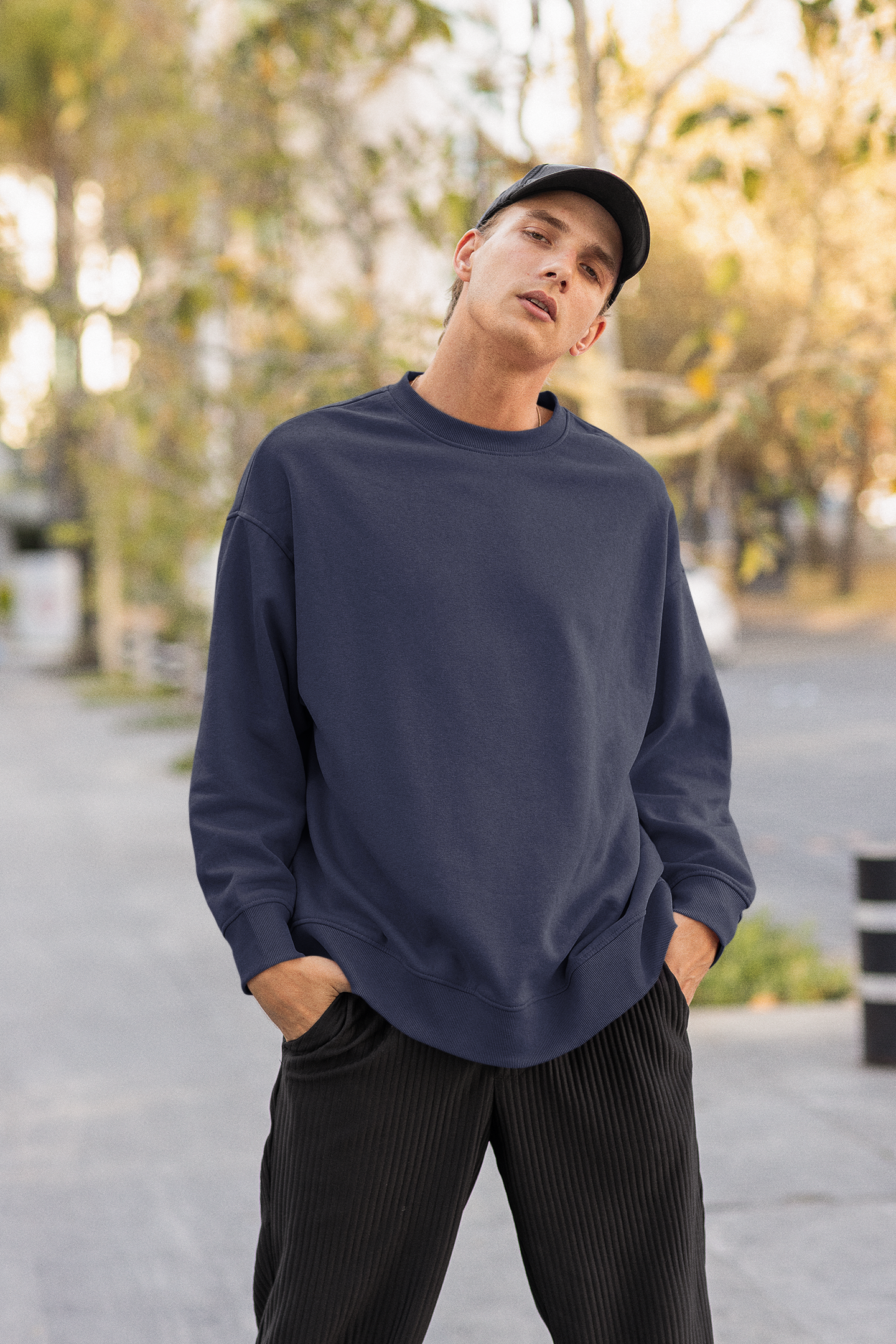 Unisex Oversized Sweatshirt Navy Blue