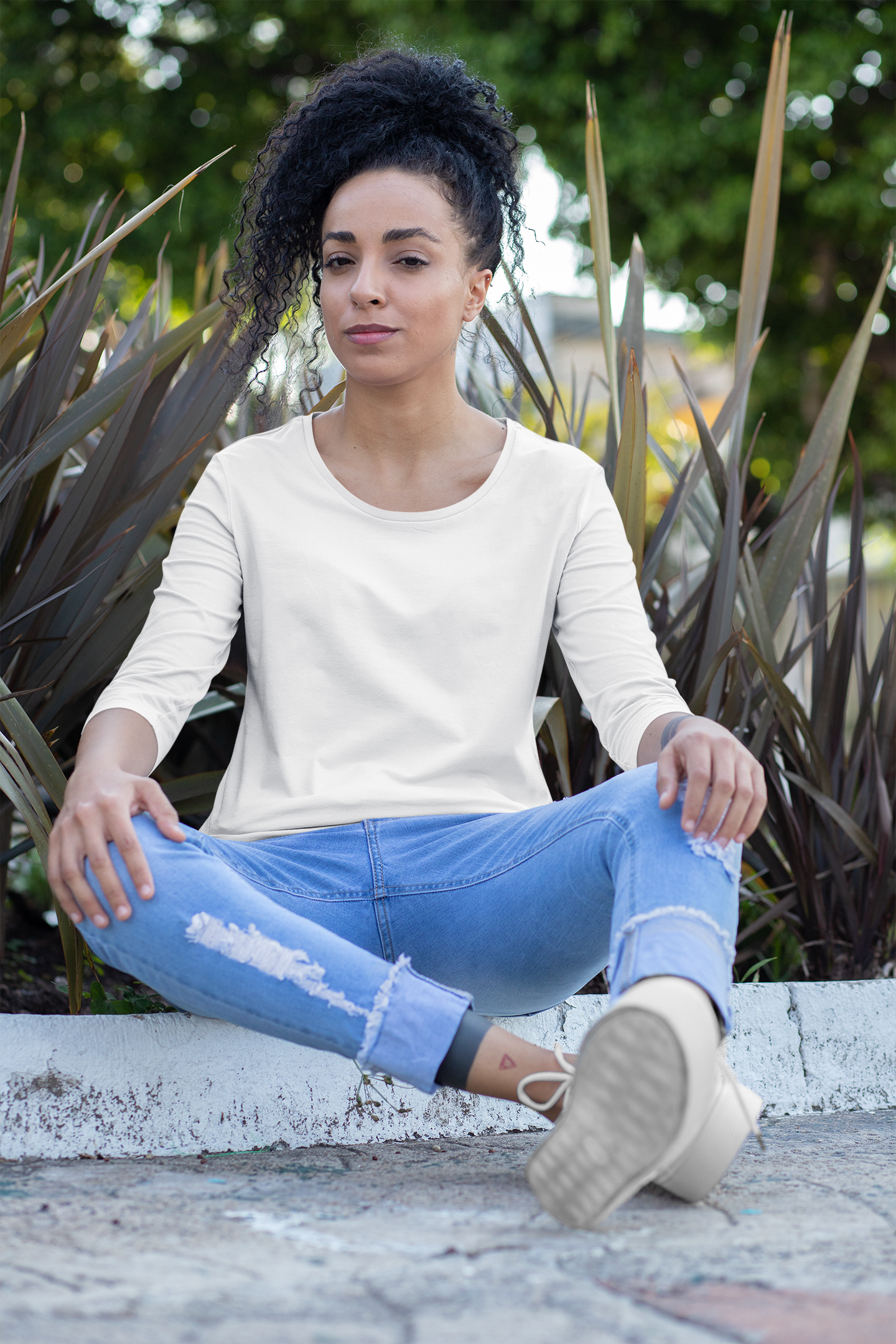 Womens Full Sleeve Tshirt White